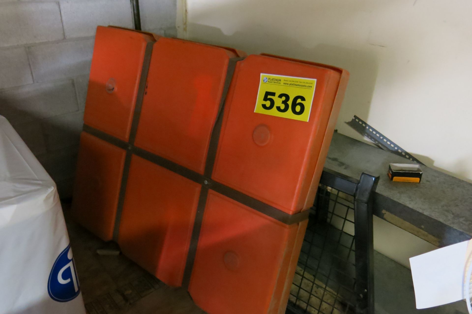 ORANGE STORAGE CASE WITH CONTENTS (LOCATED IN MISSISSAUGA)