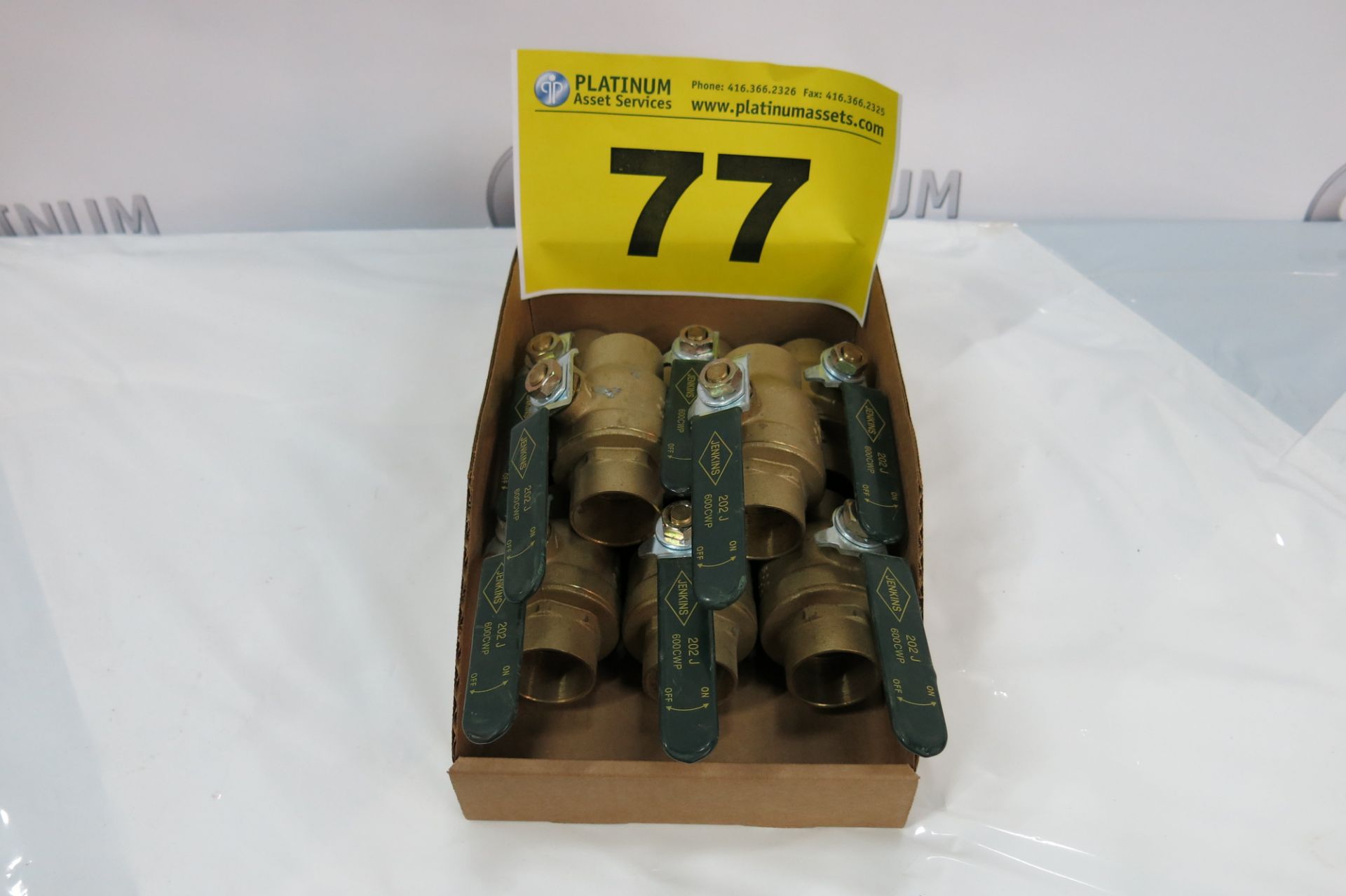 LOT OF JENKINS, 202J, 1 1/2", BALL VALVES - NEW (LOCATED IN SCARBOROUGH)