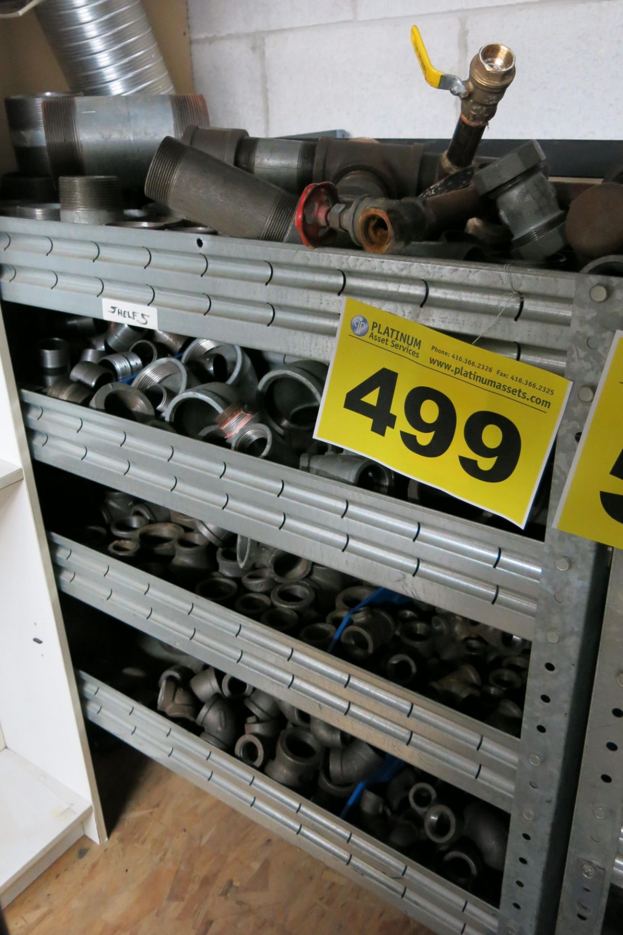 GAS PIPE FITTINGS WITH SHELVING (LOCATED IN MISSISSAUGA)