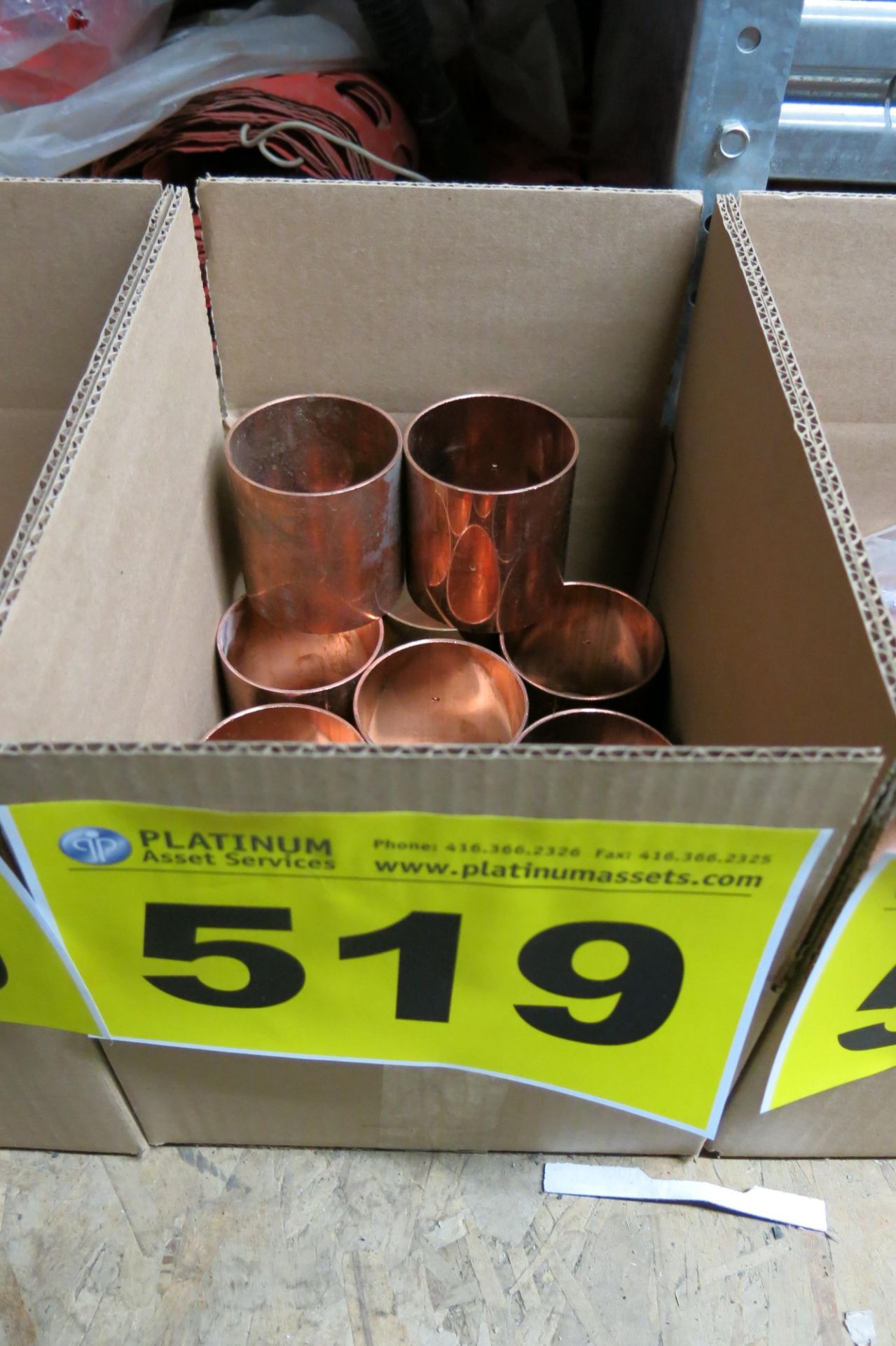 LOT OF COPPER PIPE COUPLINGS - NEW (LOCATED IN MISSISSAUGA)