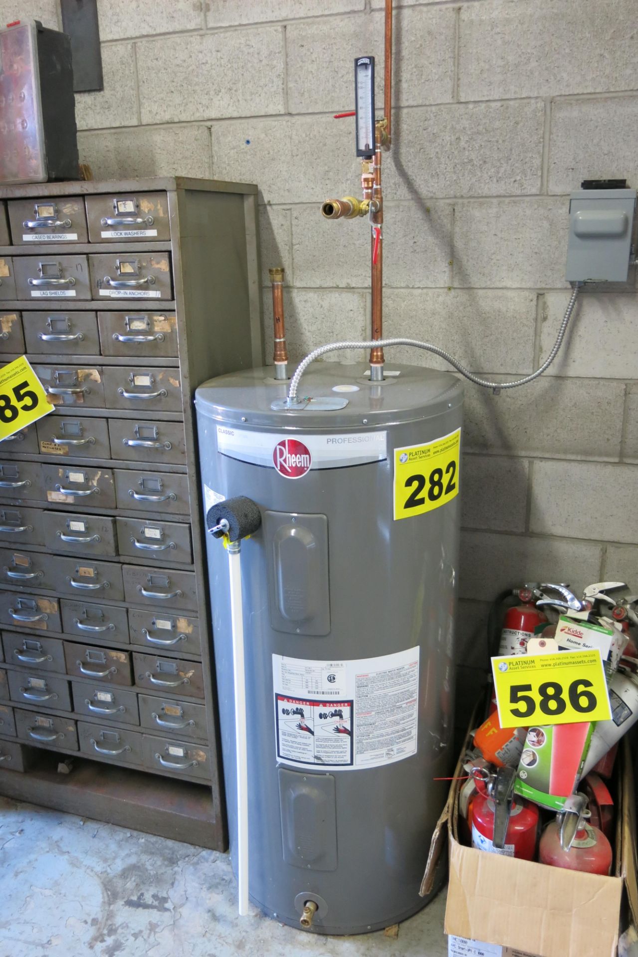 RHEEM, PROE40 M2 CN61, 178 LITRE, ELECTRIC WATER HEATER, 2017, S/N Q471738217 -NEW (LOCATED IN - Image 3 of 3