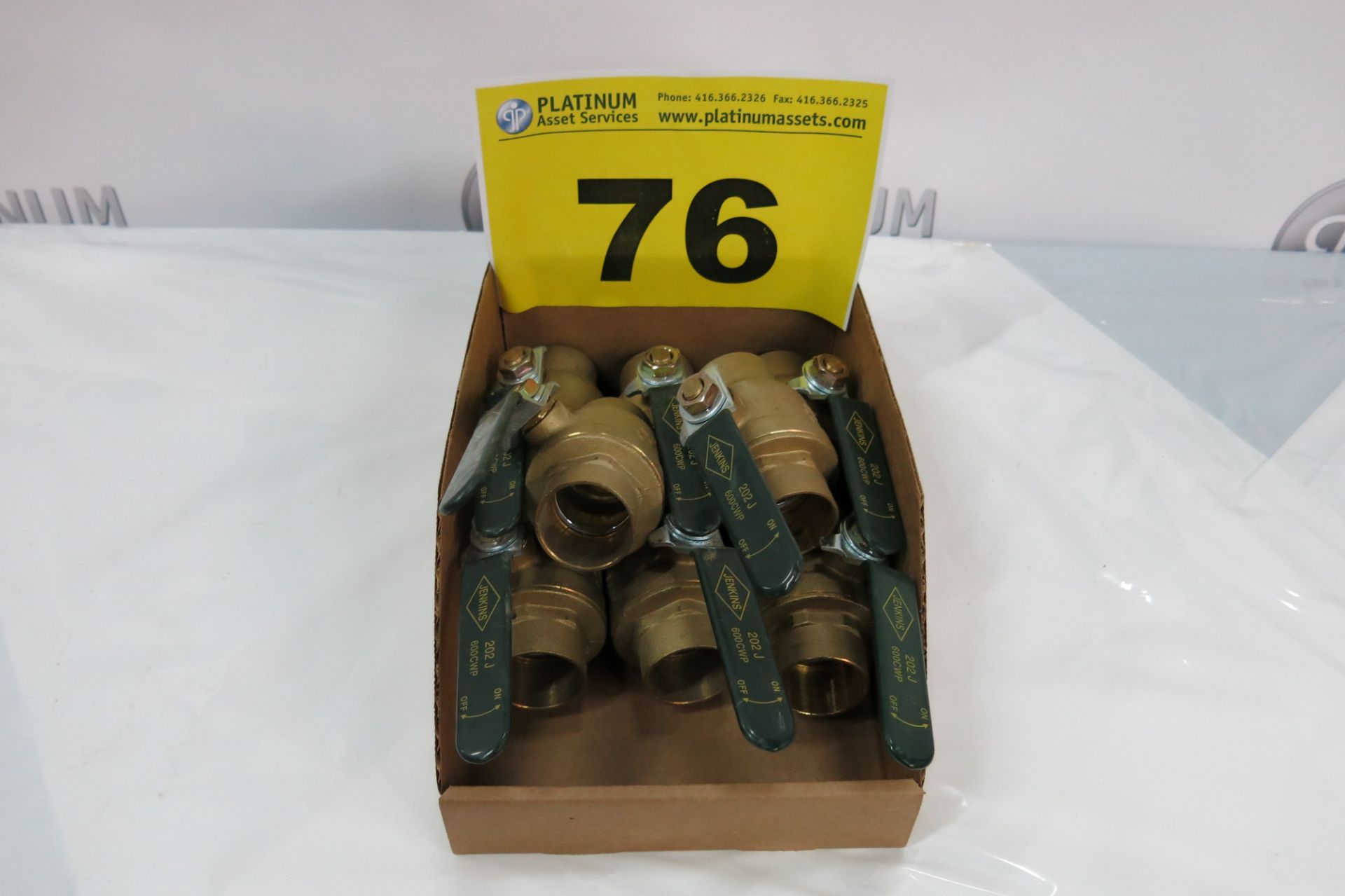 LOT OF JENKINS, 202J, 1 1/2", BALL VALVES - NEW (LOCATED IN SCARBOROUGH)