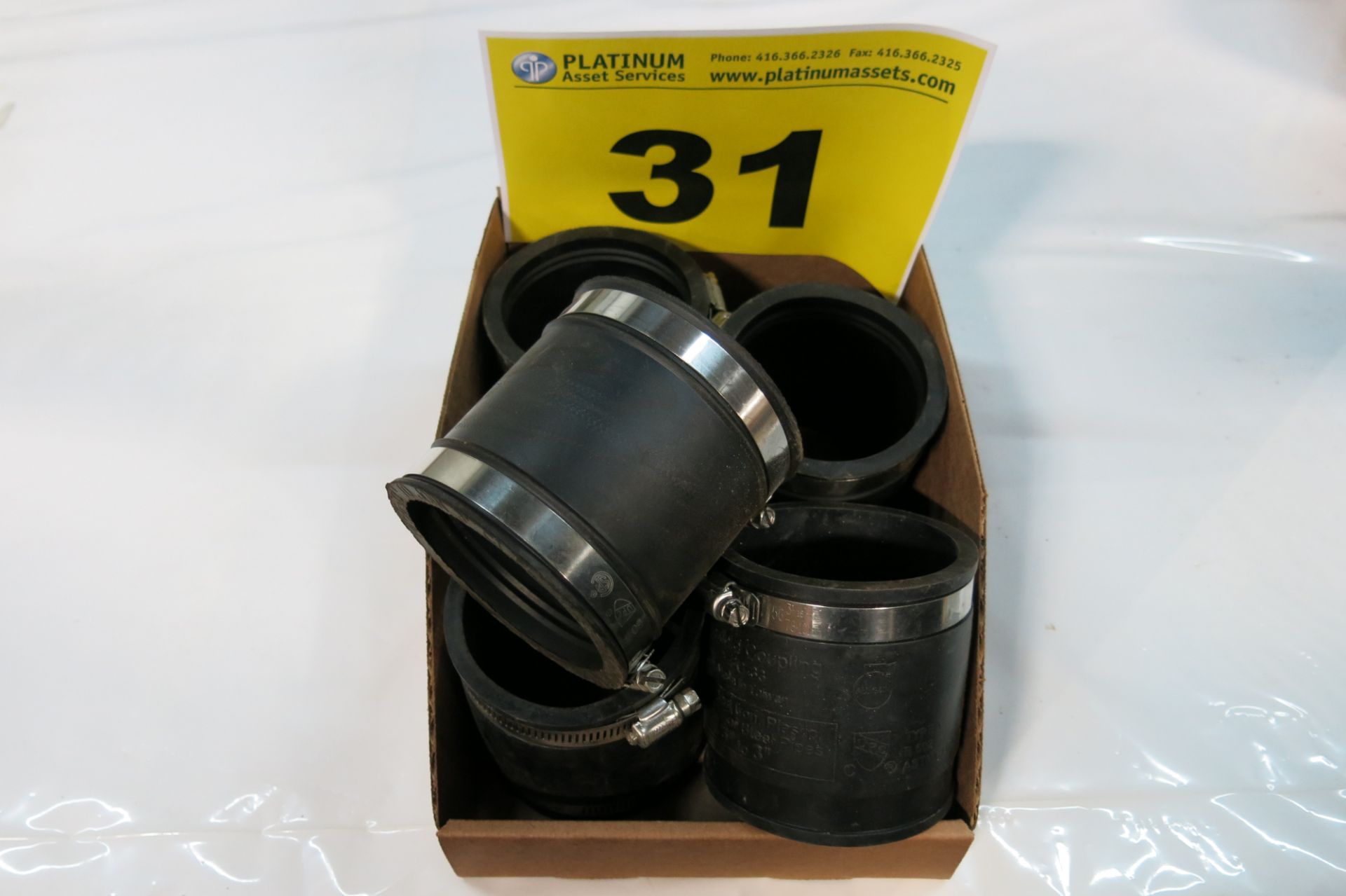 LOT OF RUBBER 3" COUPLINGS - NEW (LOCATED IN SCARBOROUGH)