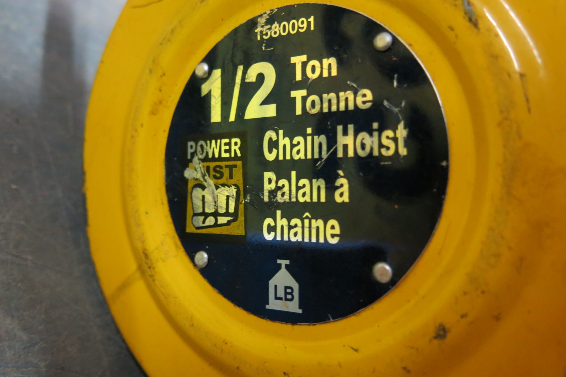 POWER FIST, 1580091, 1/2 TON, CHAIN HOIST (LOCATED IN SCARBOROUGH) - Image 2 of 2