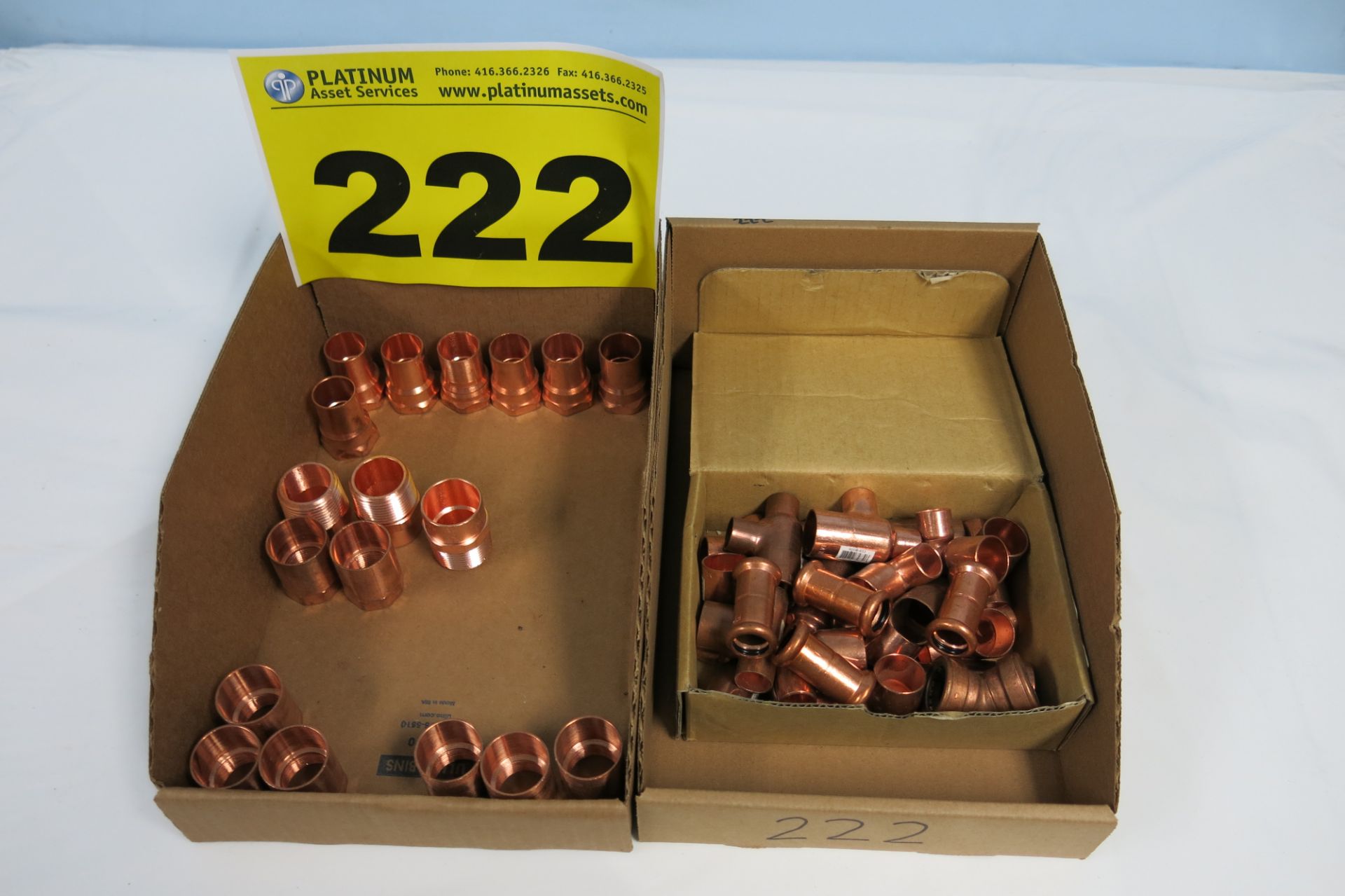 LOT OF ASSORTED COPPER PIPE CONNECTORS - NEW (LOCATED IN MISSISSAUGA)