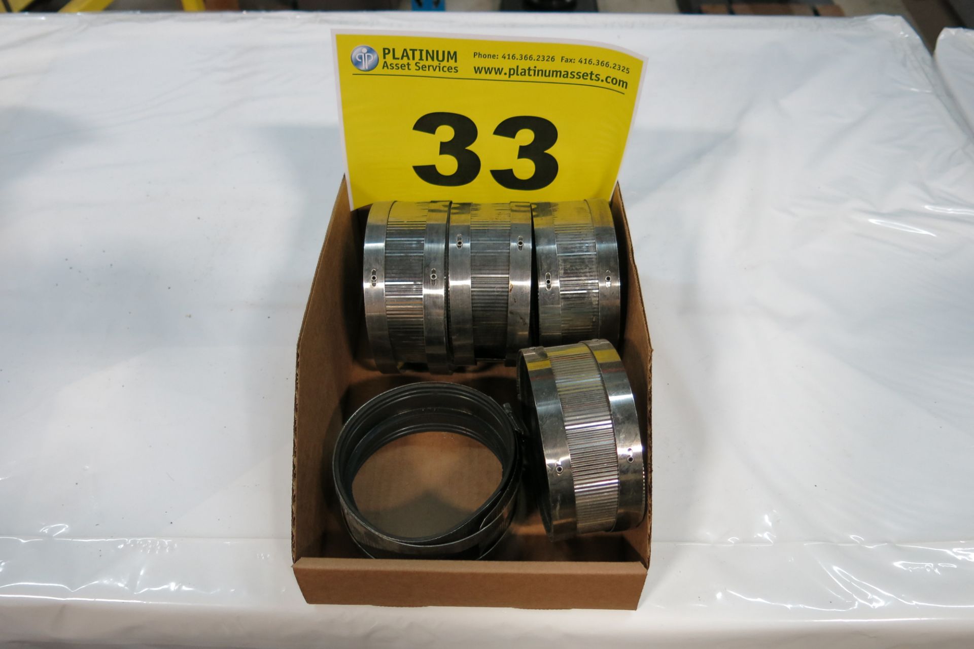 LOT OF METAL 4" COUPLINGS - NEW (LOCATED IN SCARBOROUGH)