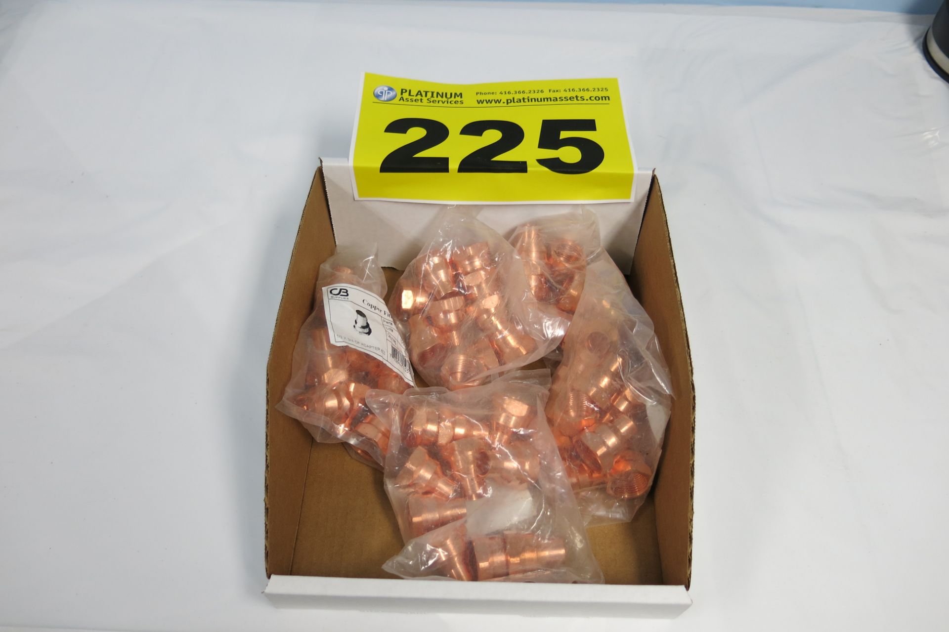 LOT OF CB SUPPLIES, 100635076, 1/2" X 3/4", COPPER FITTINGS - NEW (LOCATED IN MISSISSAUGA)