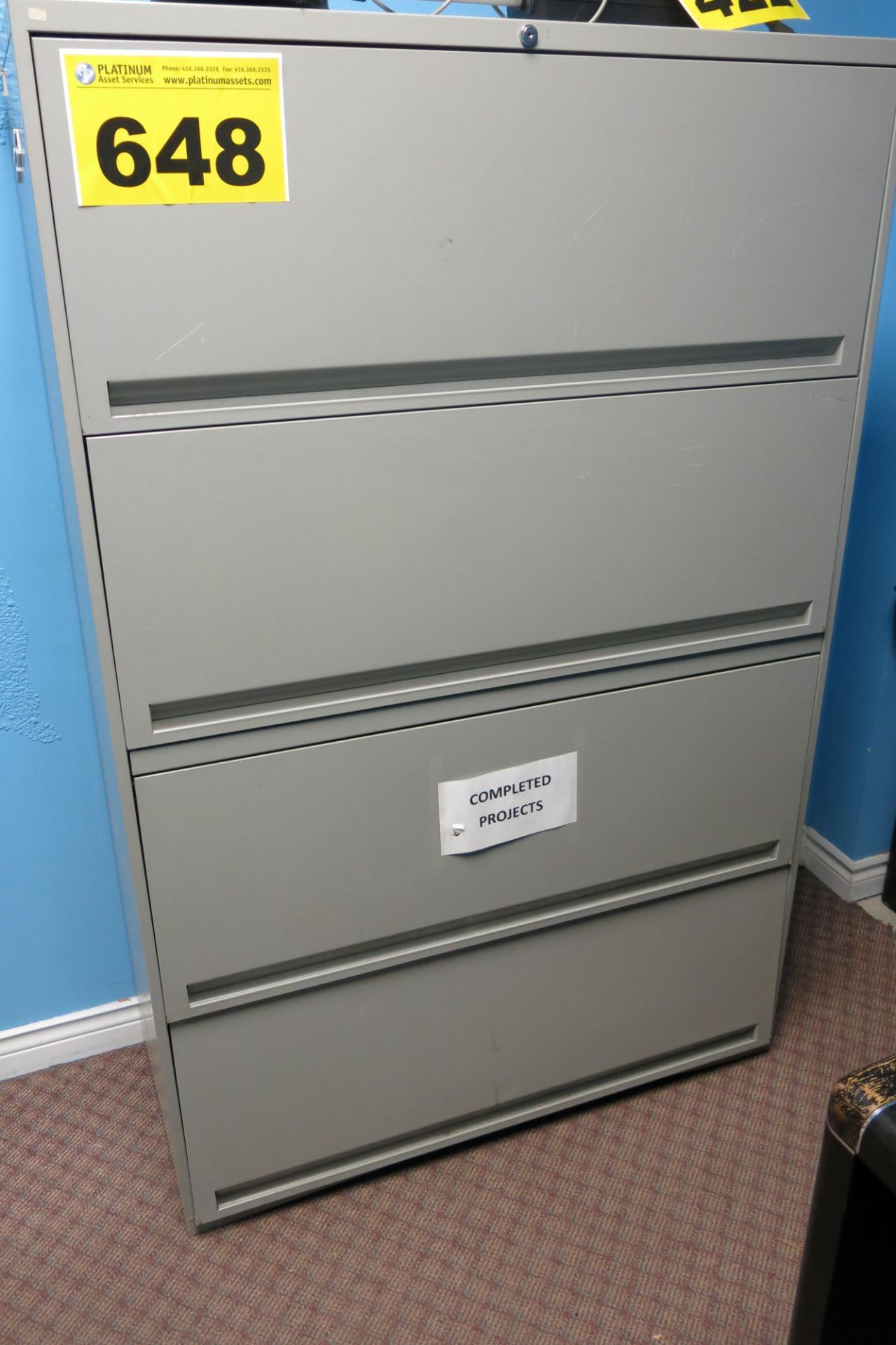 LATERAL, 4 DRAWER, FILING CABINET, WHITE (LOCATED IN MISSISSAUGA)