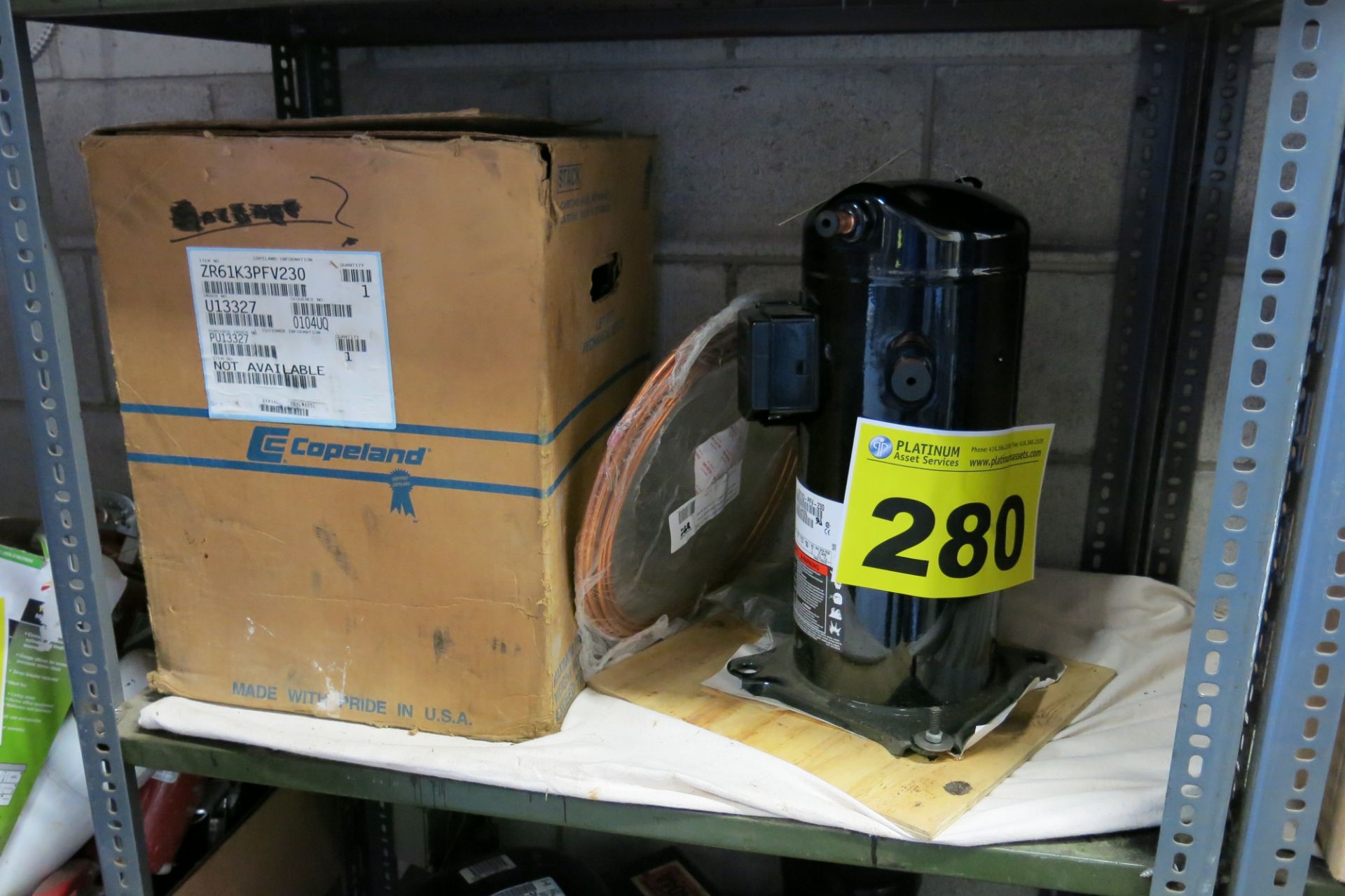 COPELAND, ZR61K3-PFV-230, 5 TON, SCROLL COMPRESSOR, S/N 00IL9425L -NEW (LOCATED IN MISSISSAUGA)