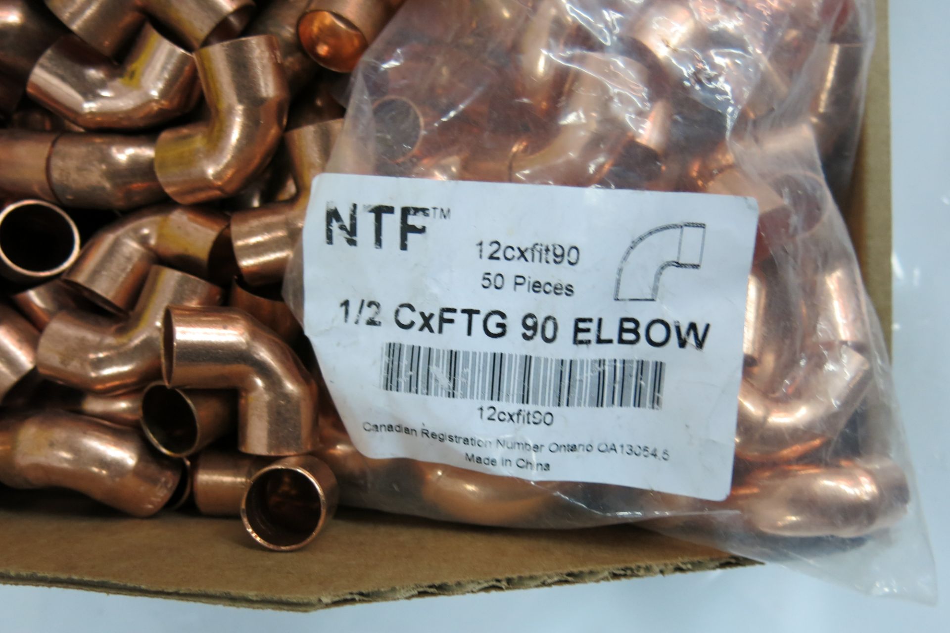 LOT OF NTF, CXFTG, 1/2", 90 DEGREE ELBOWS - NEW (LOCATED IN SCARBOROUGH) - Image 2 of 2