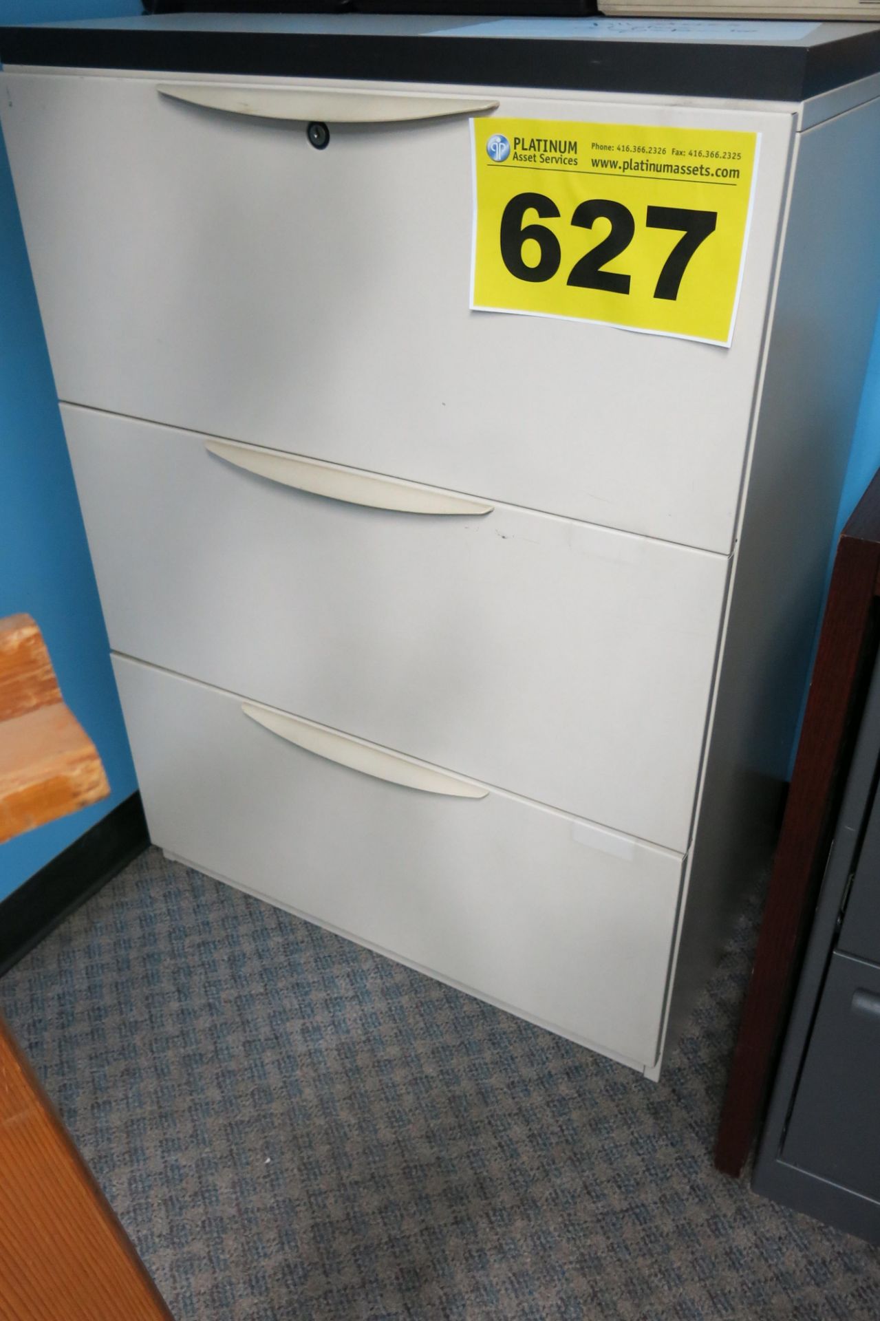 LATERAL, 3 DRAWER, FILING CABINET, WHITE (LOCATED IN MISSISSAUGA)