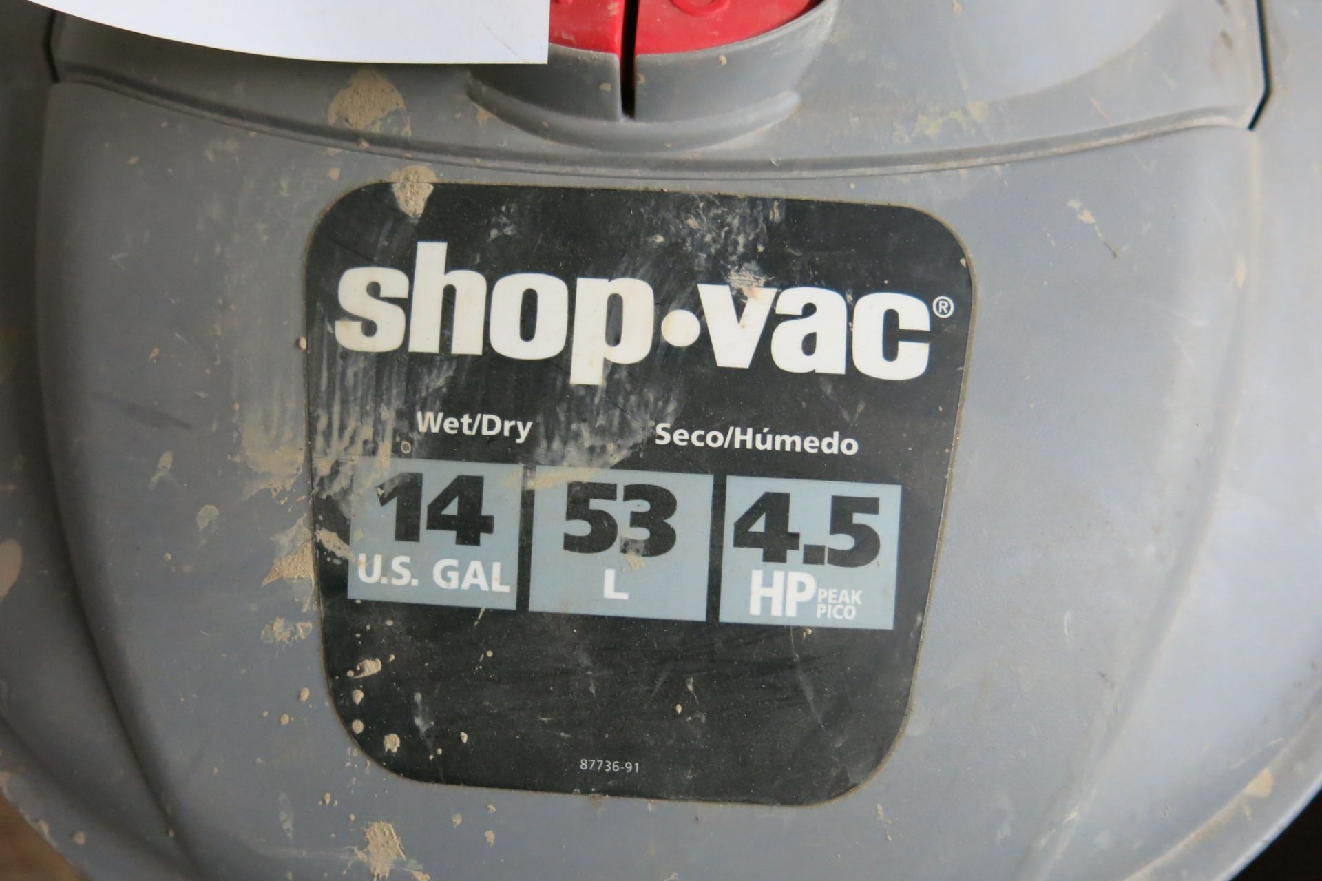 SHOP VAC, 14 GALLON, 4.5 HP, WET/DRY VAC (LOCATED IN MISSISSAUGA) - Image 3 of 3