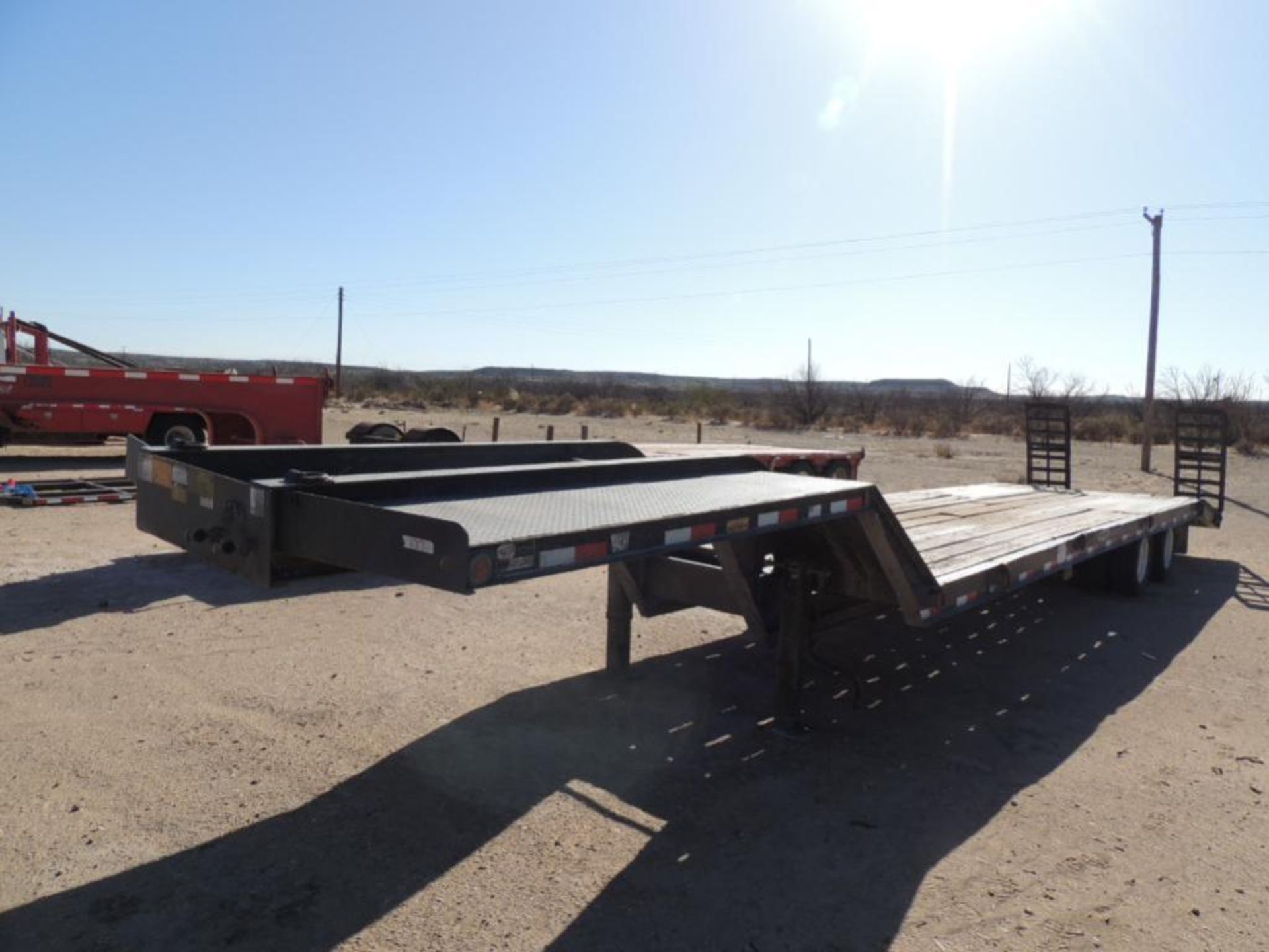 2014 Haulass LB35T T/A Lowboy Trailer, VIN 5JYLB352XEP140057, 70K GVWR, 101 in. x 32 ft. with 5 ft.