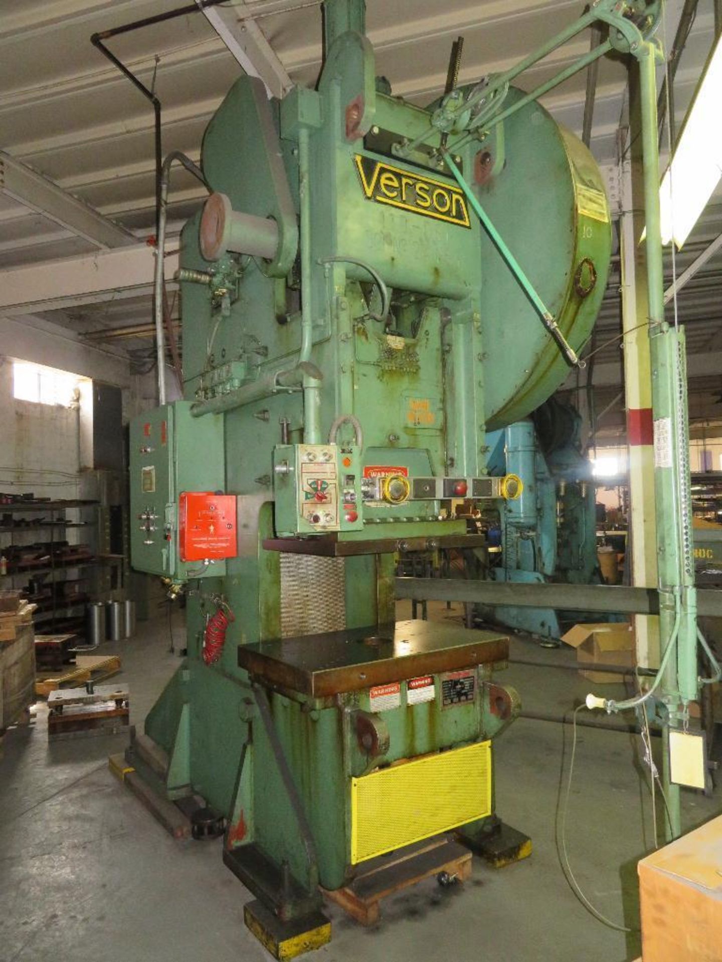 110 Ton Verson OBI Press, Model 110 O.B.I., S/N 24453, 8” Stroke, 5” Adjustment, 18” Shut Height, 40