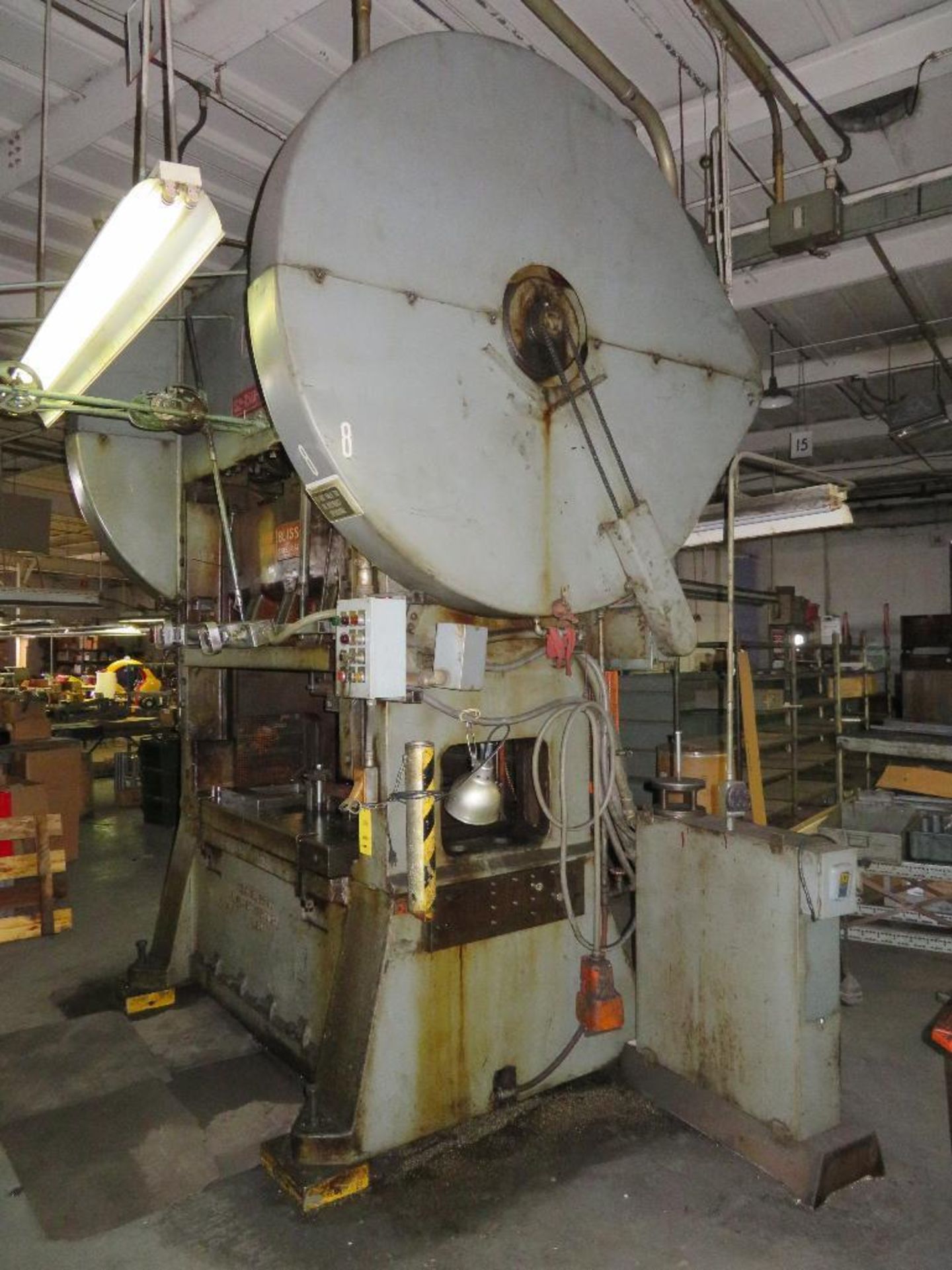 Bliss 150 Ton 2 Point Straight Side Press, Model S2-150, S/N H52907, 10” Stroke, 8” Adjustment, 22 ½ - Image 7 of 8