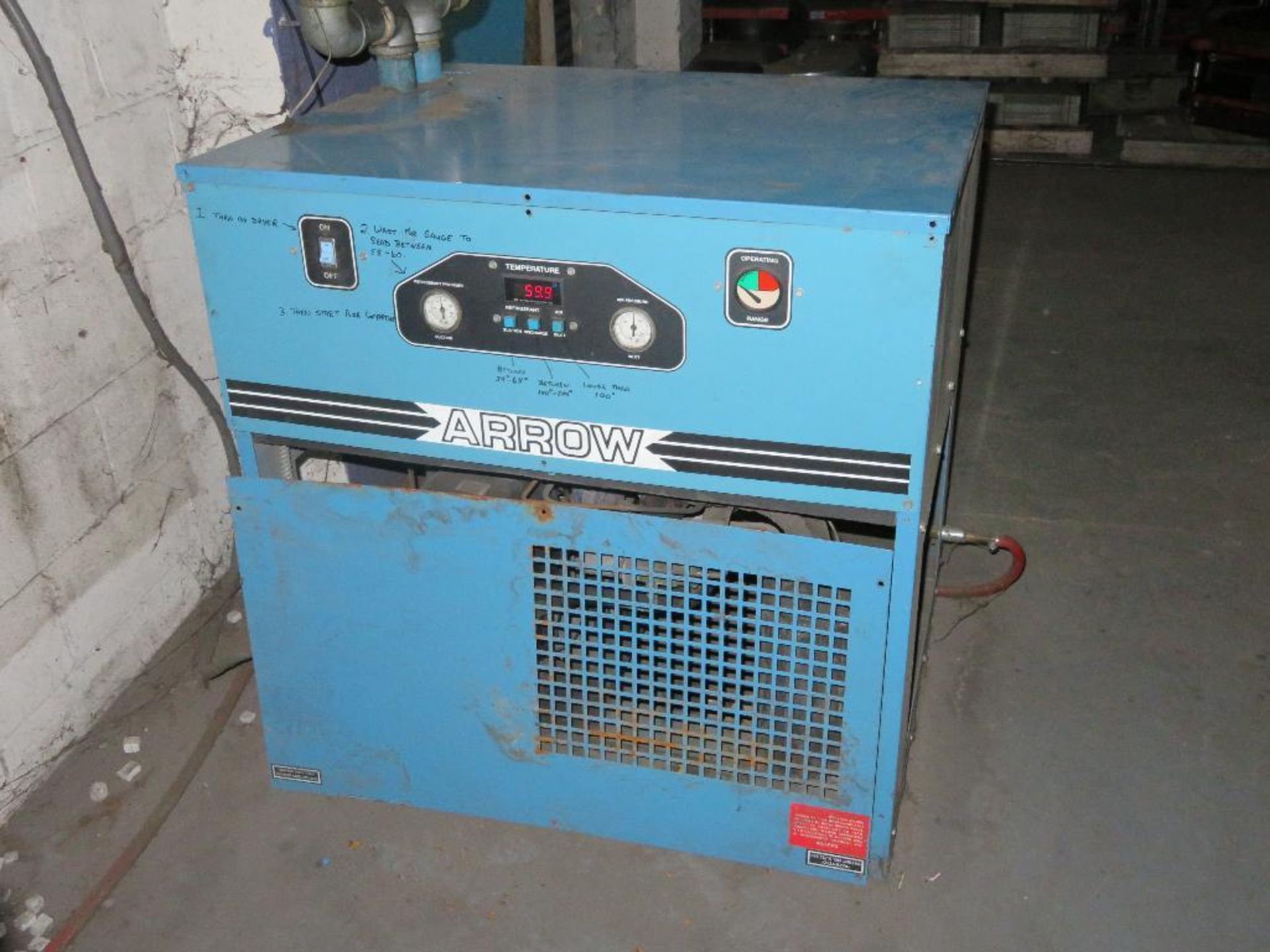 Arrow Pneumatic Refrigerated Air Dryer, Model A250-A, S/N TH146
