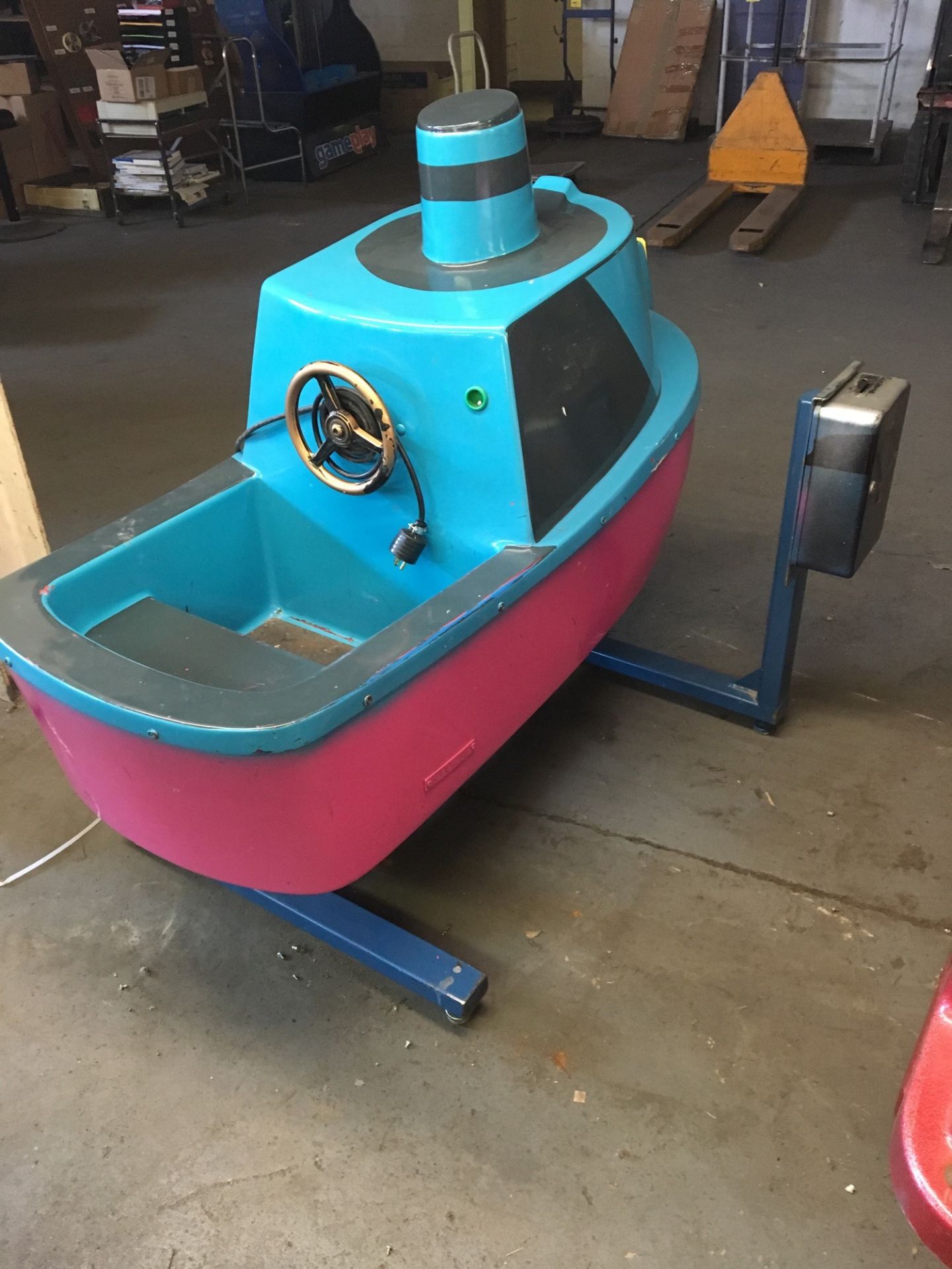 Kiddie Tug Boat Coin Operated Amusement Ride - Image 2 of 2