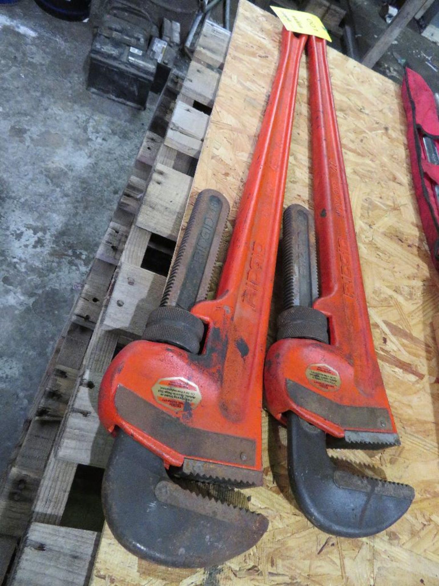 LOT: (2) 48 in. Ridgid Pipe Wrenches