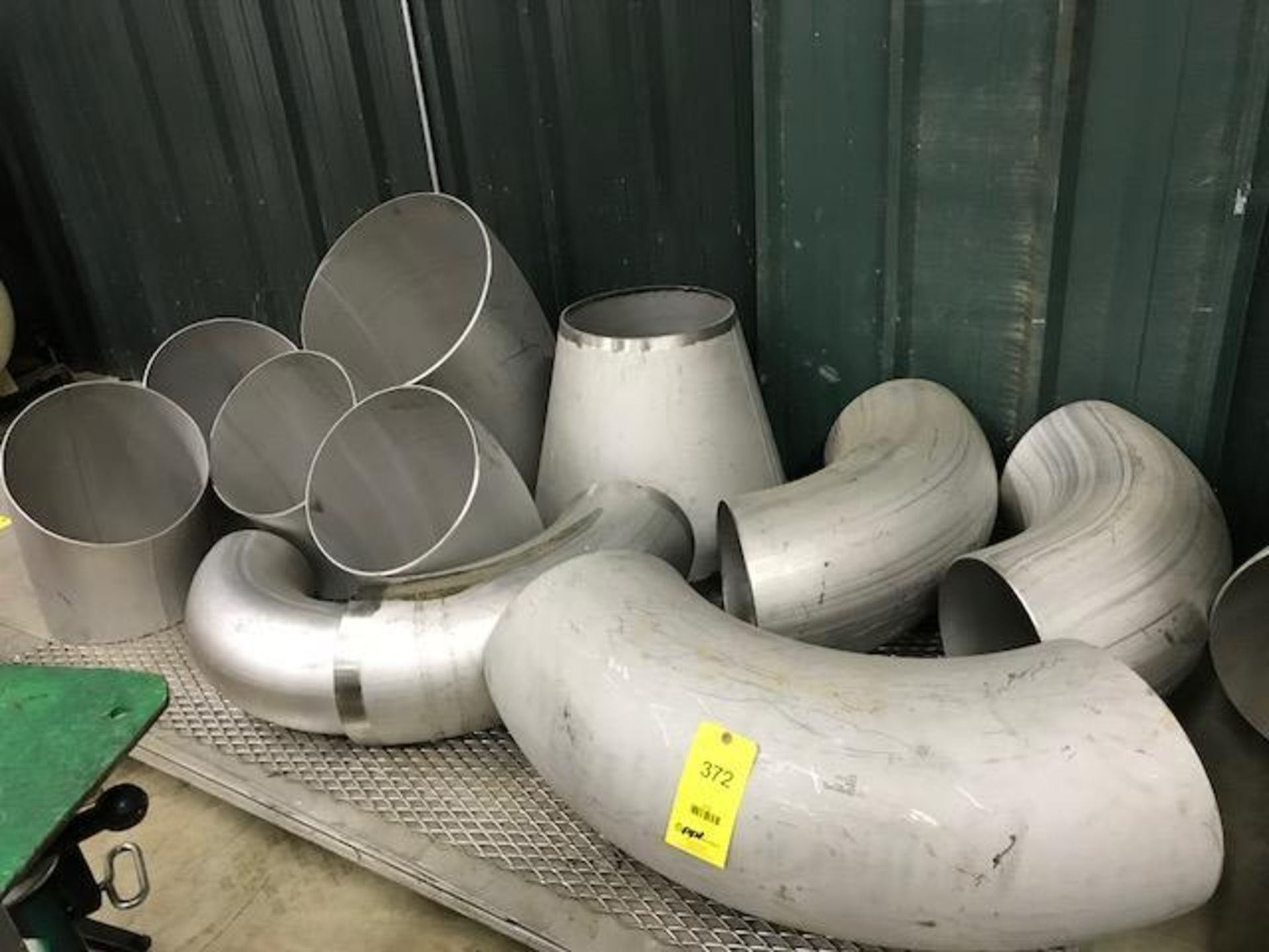 LOT: Stainless Steel Elbows including: (4) 14 in. x 45°, (3) 14 in. x 90°, (1) 10 in. x 90°, (1) 8