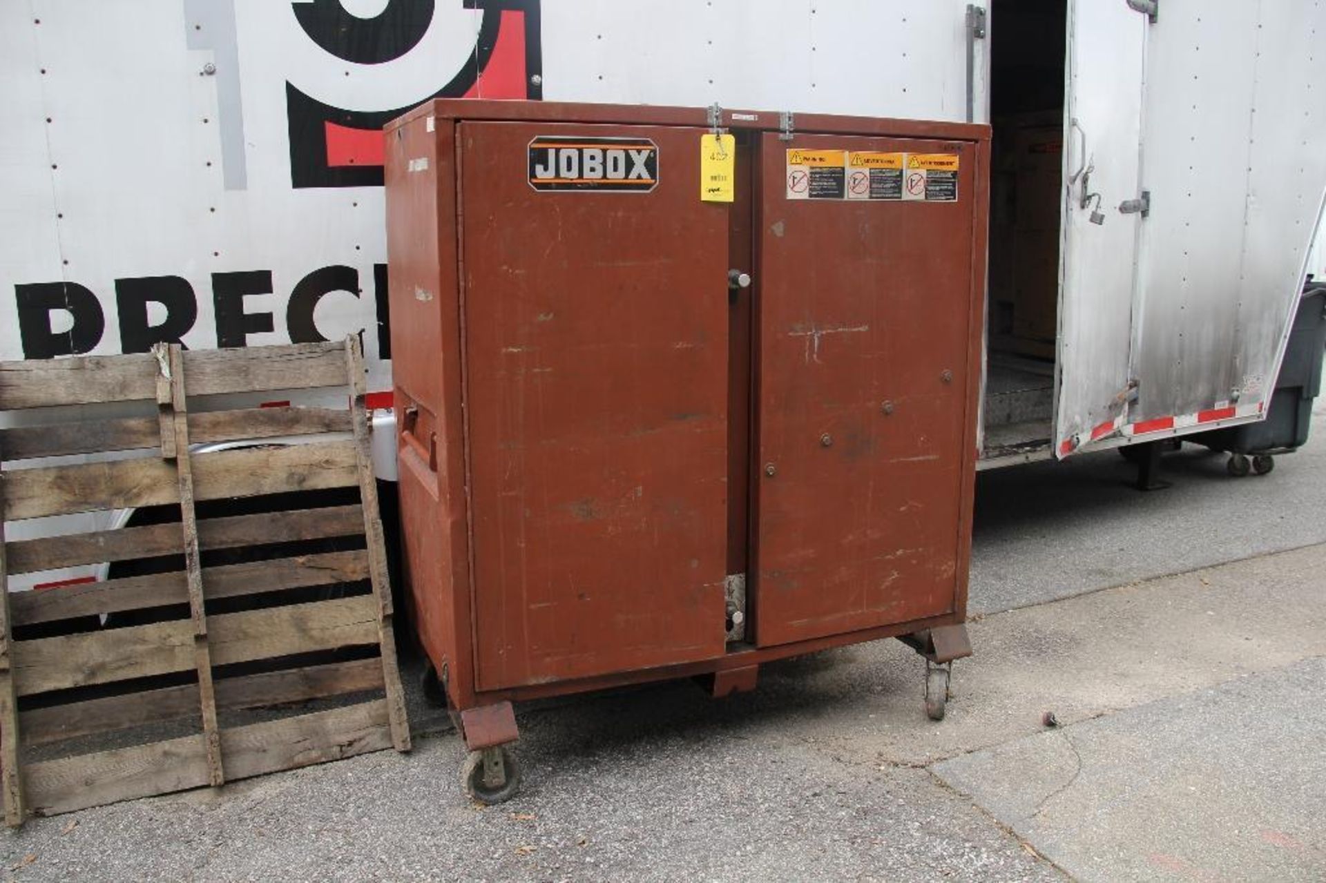 LOT: JoBox 2-Door Rolling Job Box, with Contents