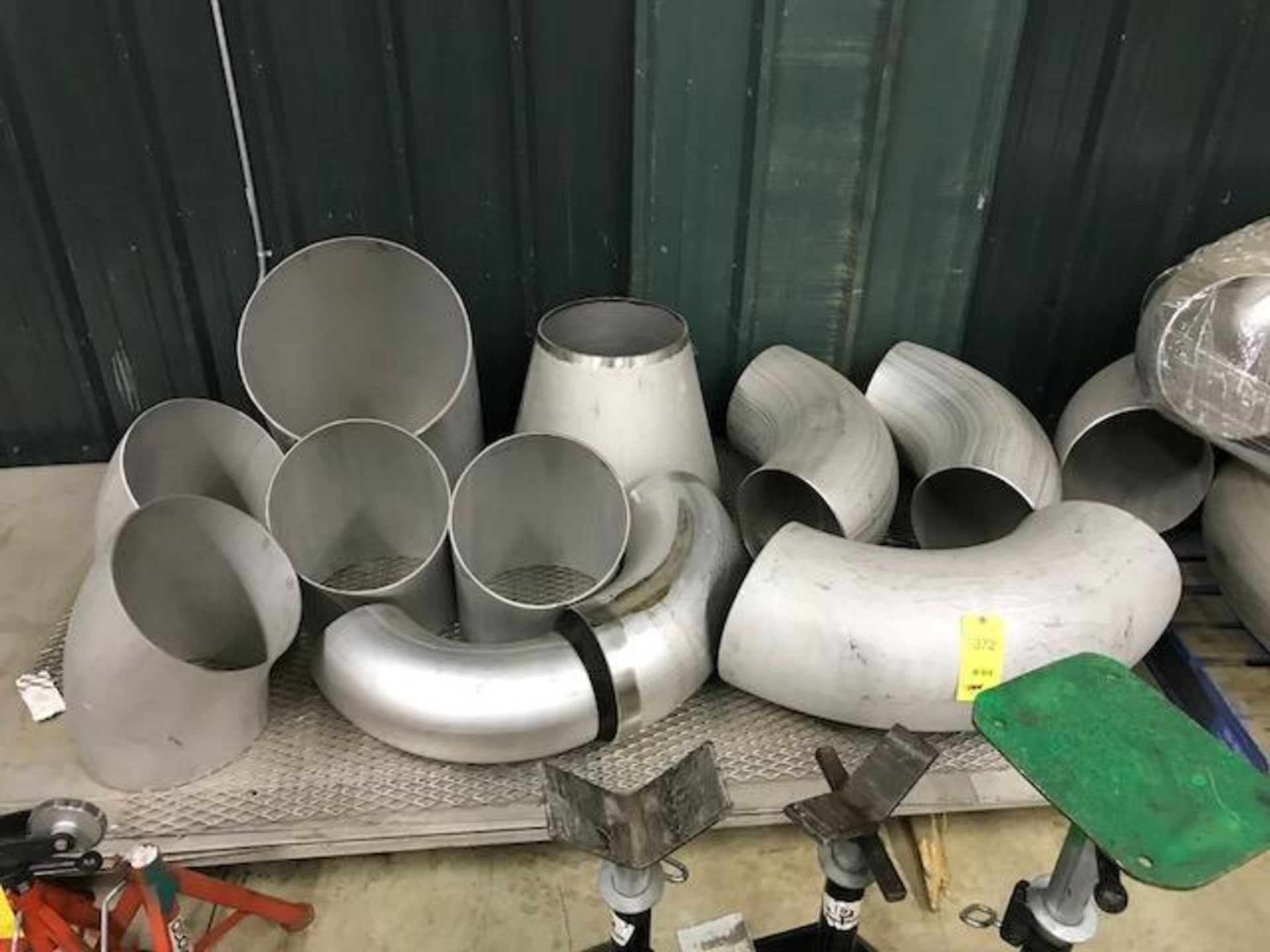 LOT: Stainless Steel Elbows including: (4) 14 in. x 45°, (3) 14 in. x 90°, (1) 10 in. x 90°, (1) 8 - Image 2 of 2