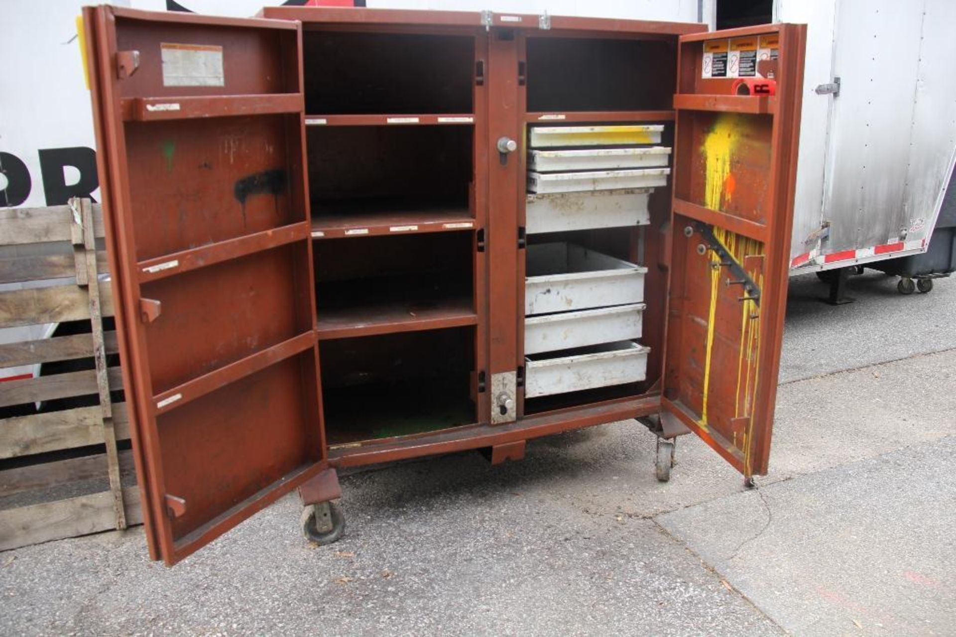 LOT: JoBox 2-Door Rolling Job Box, with Contents - Image 2 of 2