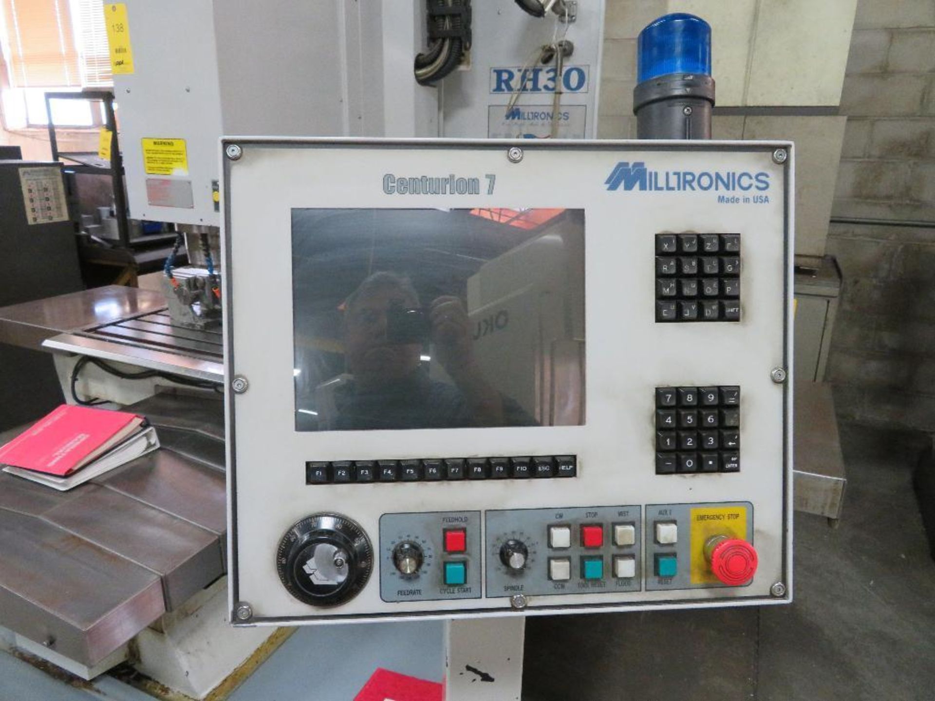 Milltronics 4-Axis CNC Vertical Mill Model RH-30, Series G, S/N 9080(0617), 24 in. x 66 in. Work - Image 5 of 6