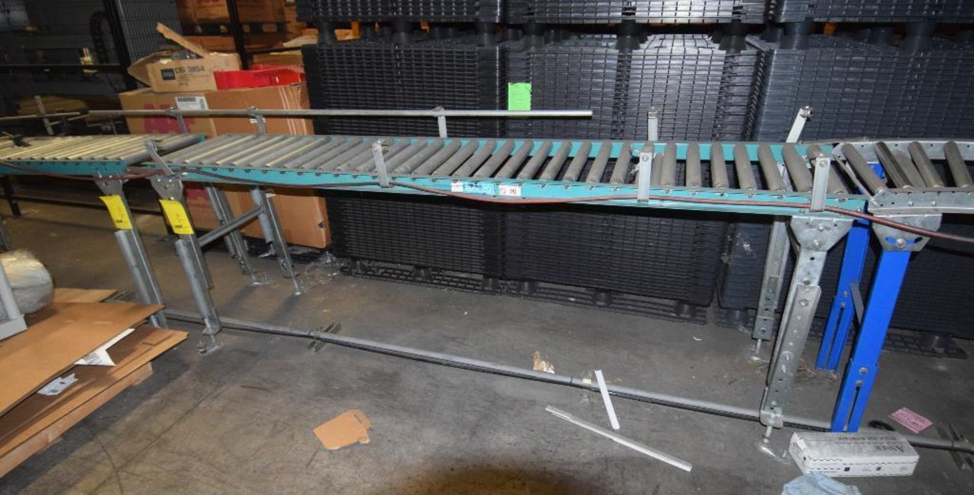 LOT: (4) Sections 16 in. Wide Roller Conveyor, 17 ft. (est.) Overall Length with (1) Turn - Image 2 of 3