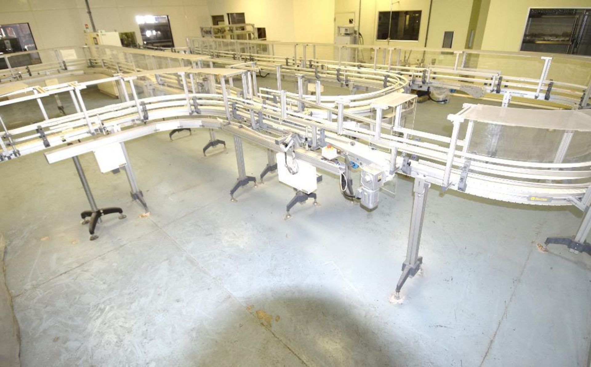 LOT: FlexLink 3-3/8 in. Wide Plastic Table Top Conveyor consisting of 125 ft. Long (est.) Sections, - Image 2 of 11