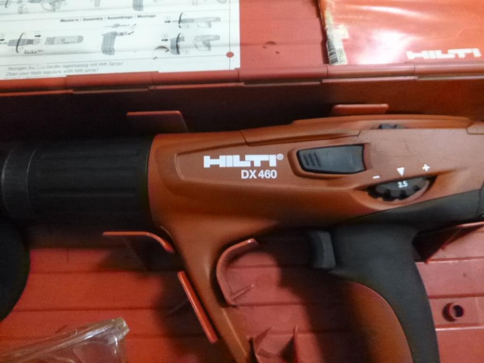 LOT: Hilti DX 460 Stud Gun, 27 Cal. Auto., with Loads & Nails - Image 3 of 6