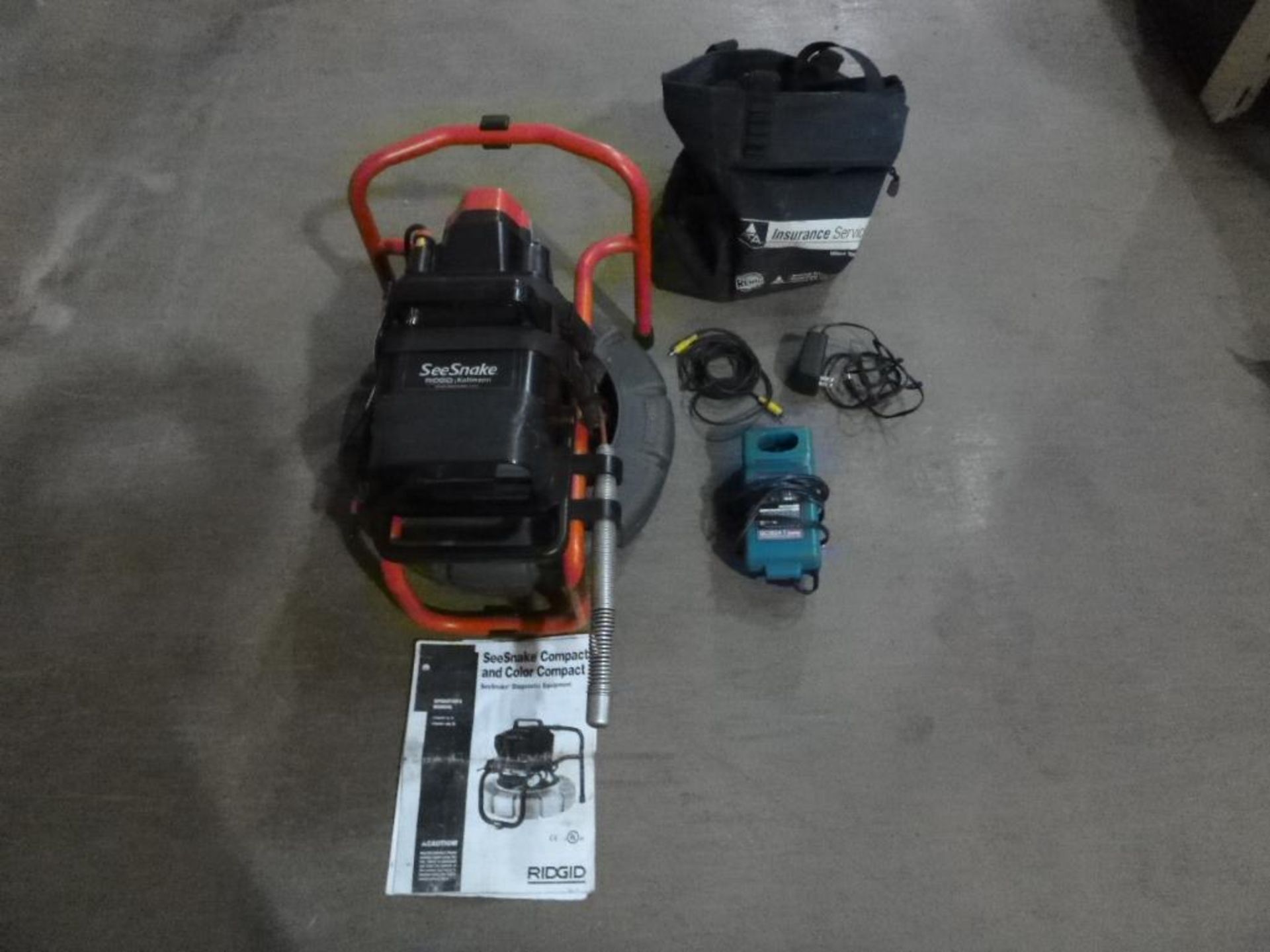 LOT: Ridgid See Snake Sewer Camera, , 65 ft.; Sewer Camera Batteries; Sewer Camera Charger; Sewer Ca