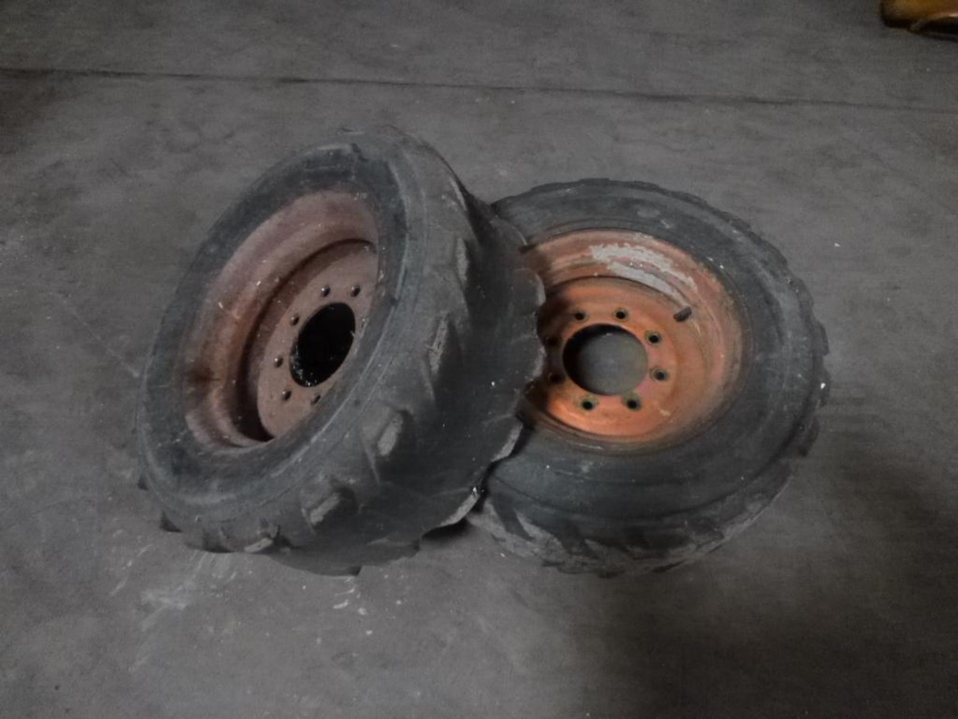 LOT: (2) Skid Steer Loader Spare Tires & Rims for S185