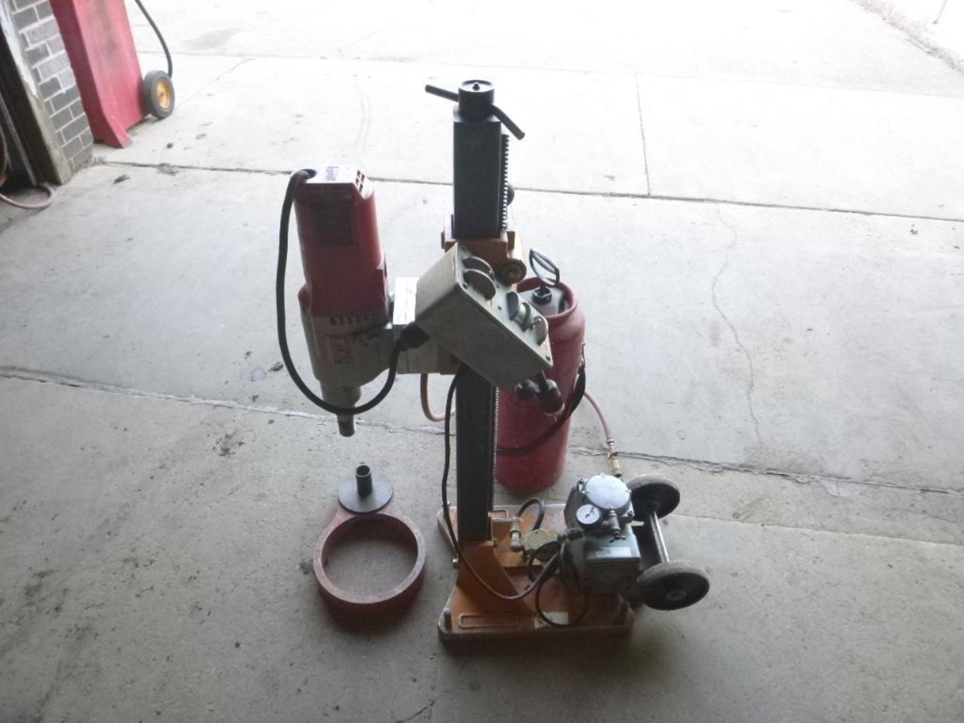 LOT: Drill, Core Stationary, Sanders Saws SD-100; Tank, Water for Core Drill, Dia. Products; Trap, W