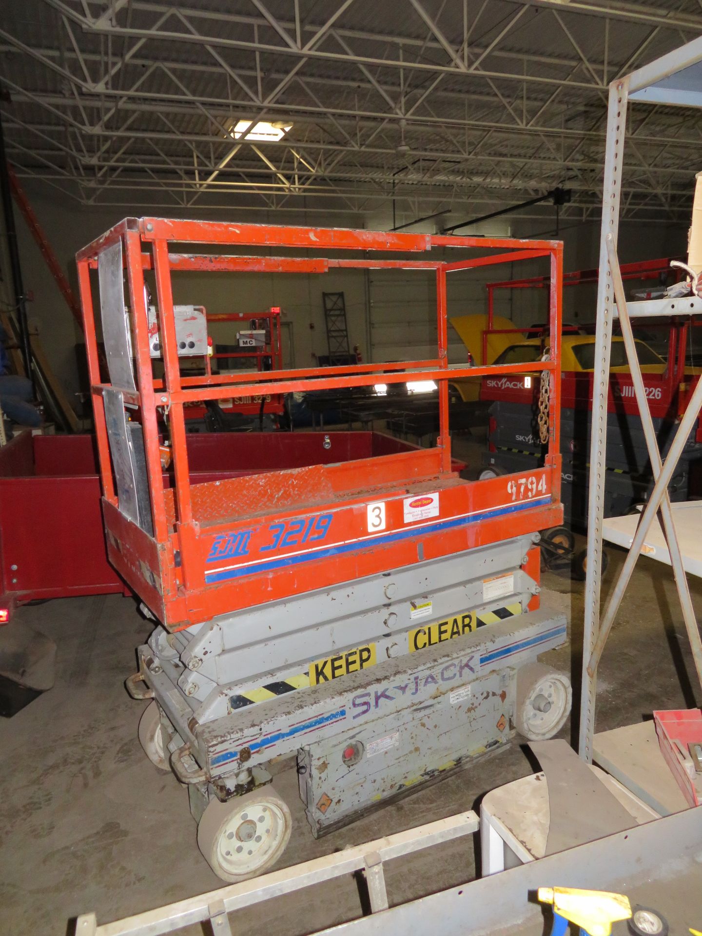 Skyjack 3219 Scissor Lift, 19 ft., 25 ft. Working Height, #229794