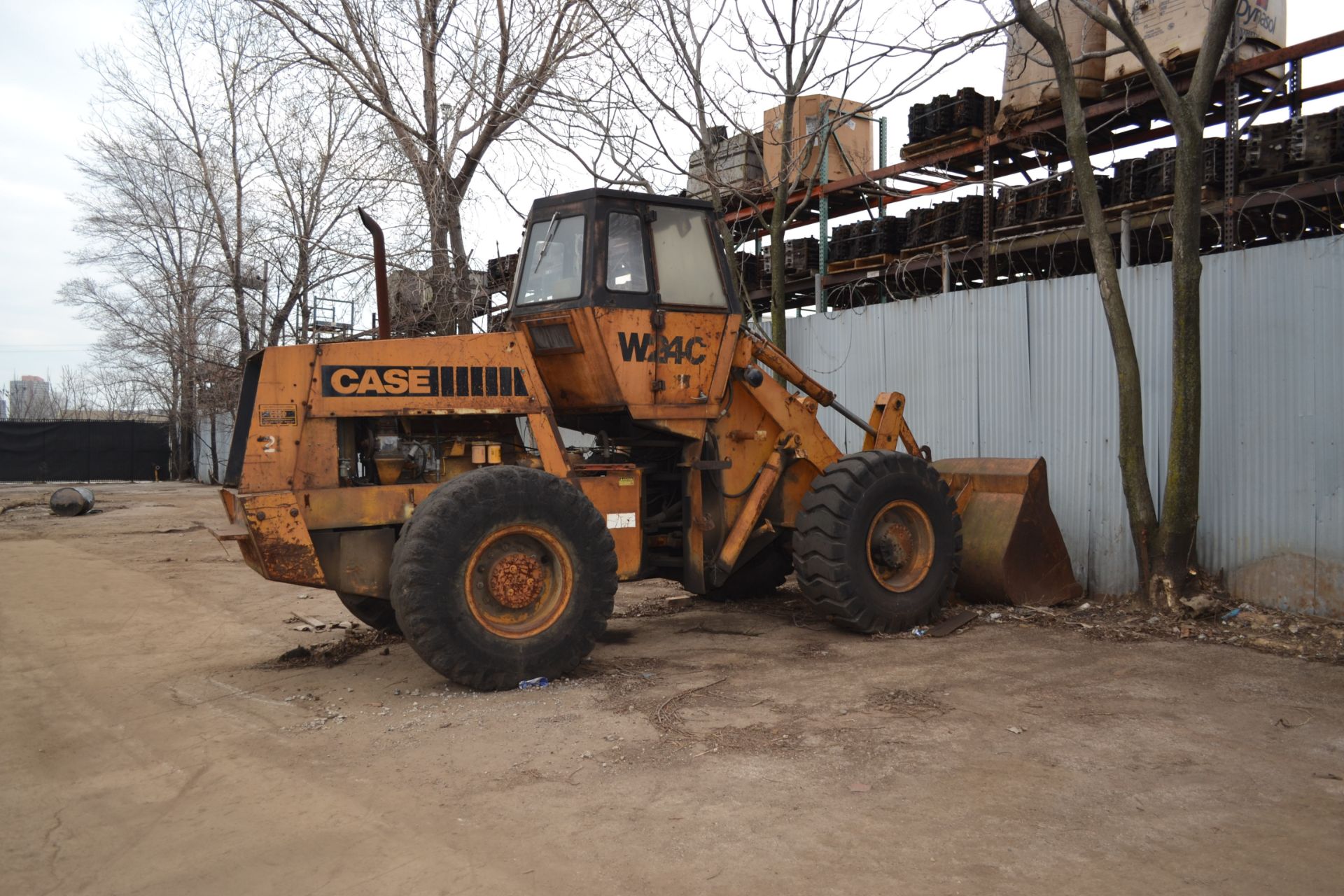 Case Wheel Loader Model W24C, S/N N/A, 102 in. General Purpose Bucket, Cab (engine doesn’t run)