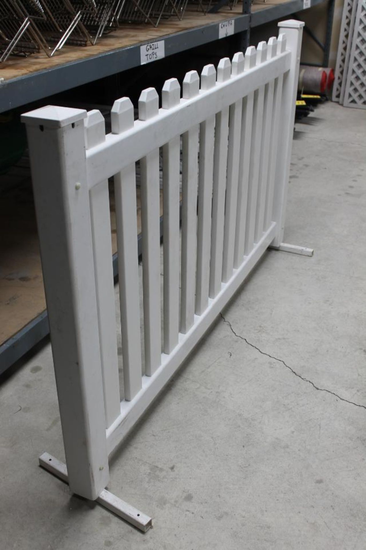 LOT: (10) Sections of White Picket Fencing - 6 ft. x 42 in. (sections interlock using bungie cords f - Image 2 of 3