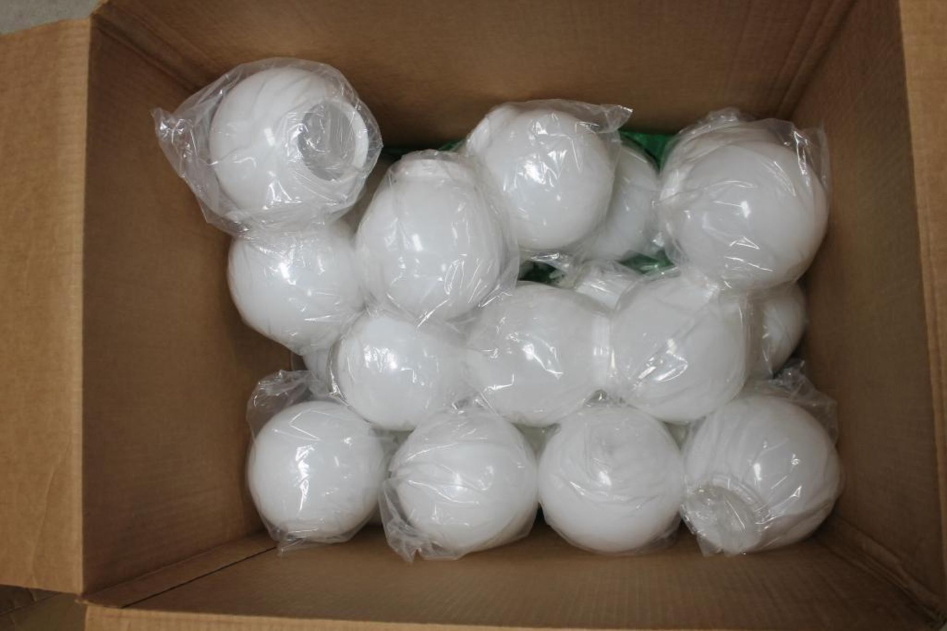 LOT: (24) New 8 in. Replacement Globes for Tent Lights