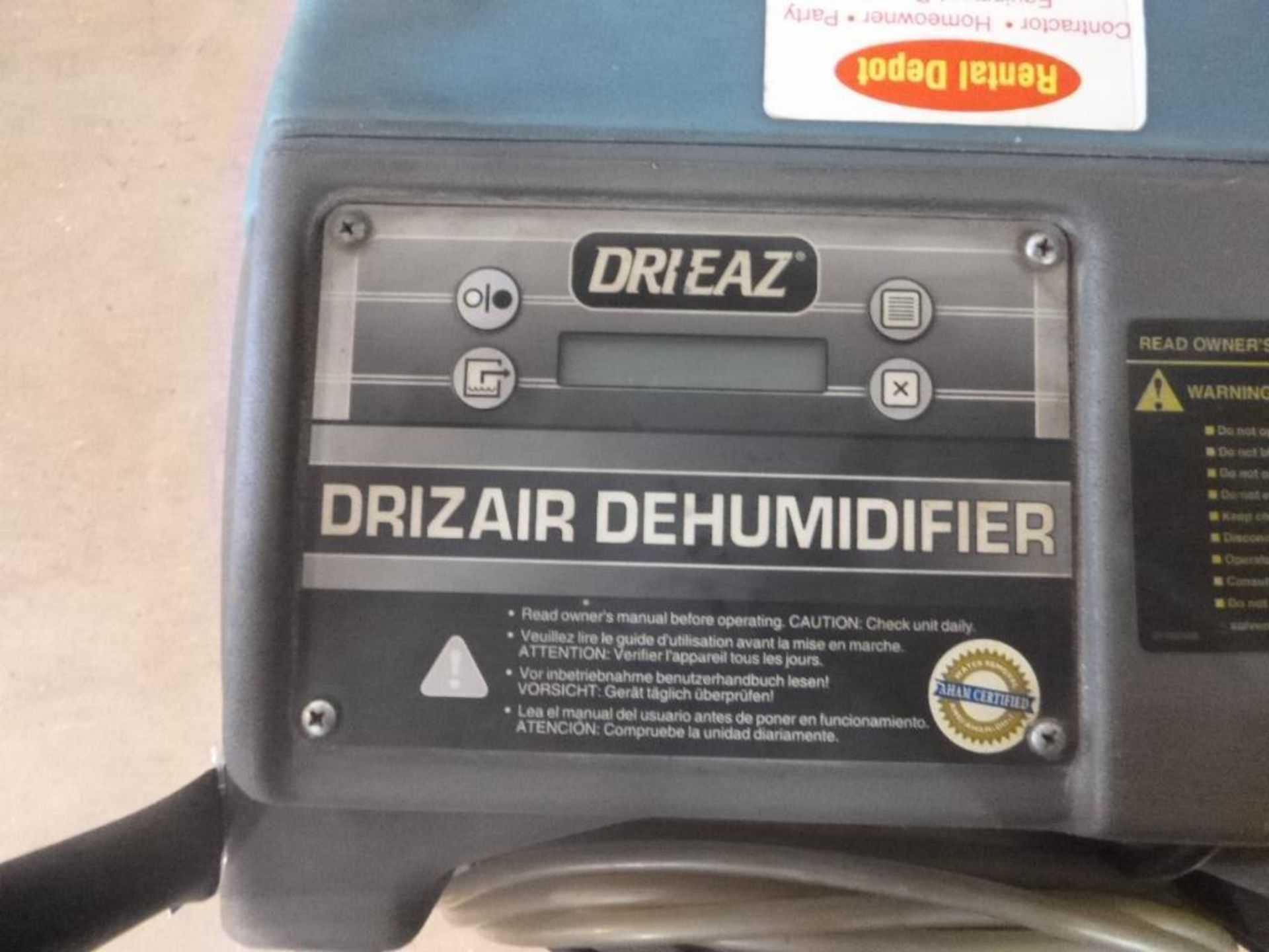 Dehumidifier, Large Commer, Drieaz 1200 - Image 6 of 6