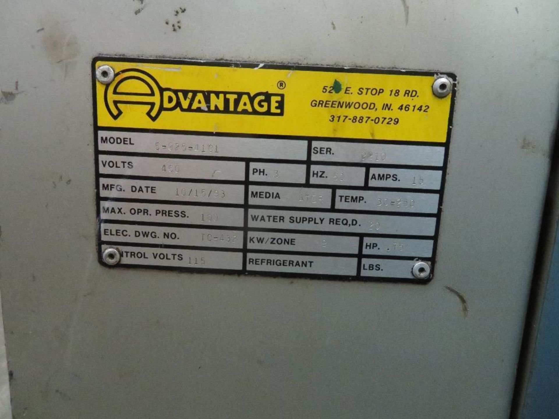 Advantage Portable Digital Temperature Controller Model S-925-41C1, S/N 9910 - Image 2 of 2