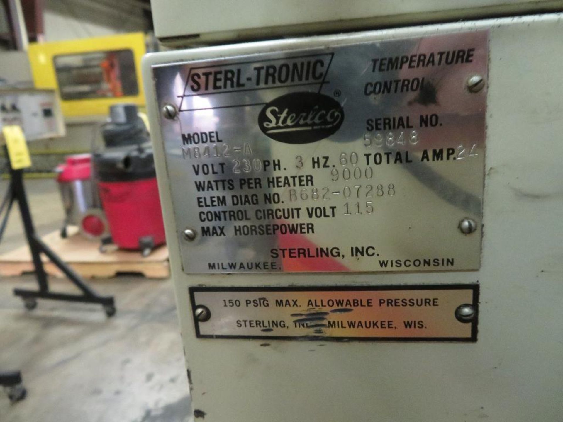 Sterlco Sterl-Tronic Portable Solid State Temperature Control Model M8412-A, S/N 59848 - Image 2 of 2