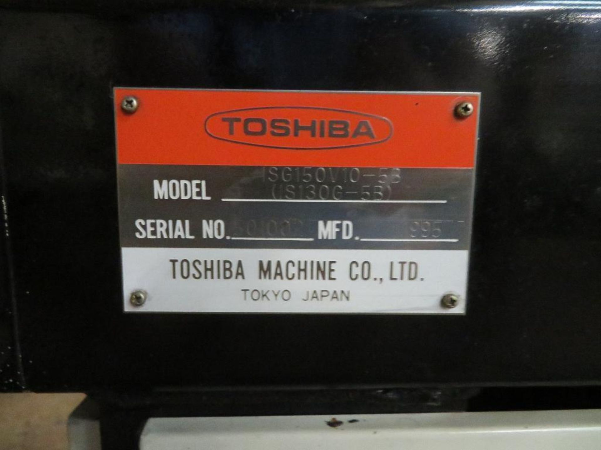 Toshiba 150 Ton, 10 oz. Hydraulic Injection Molding Machine Model ISG150V10-5B, (IS130G-5B), S/N 501 - Image 6 of 6