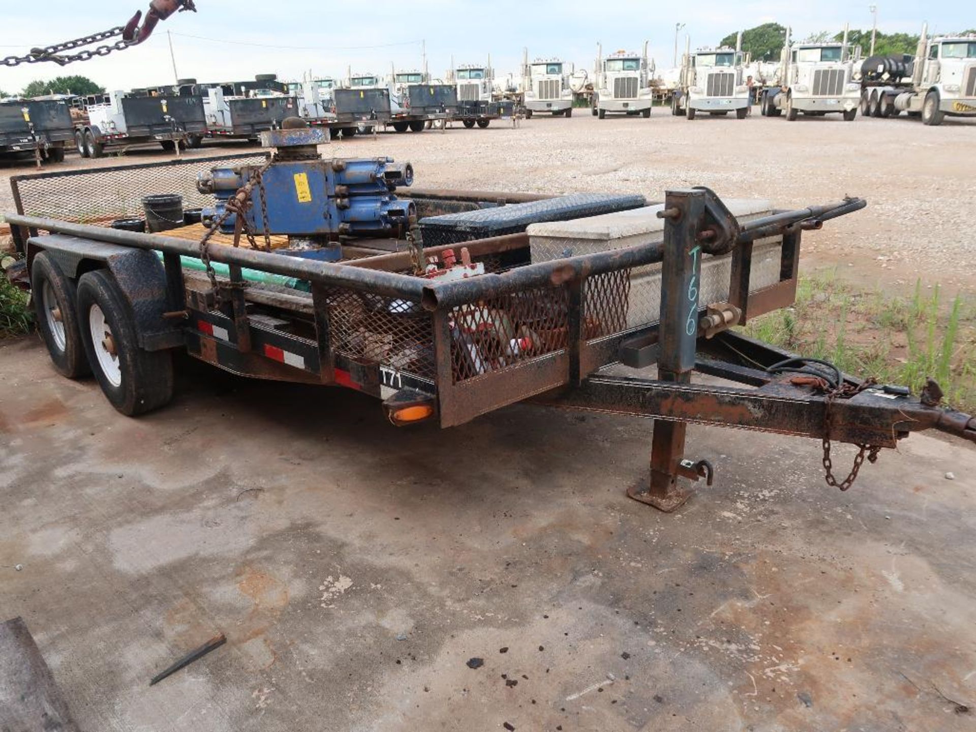 LOT: 16 ft. Blow-Out Preventer Trailer, Tool Boxes, Assorted Equipment