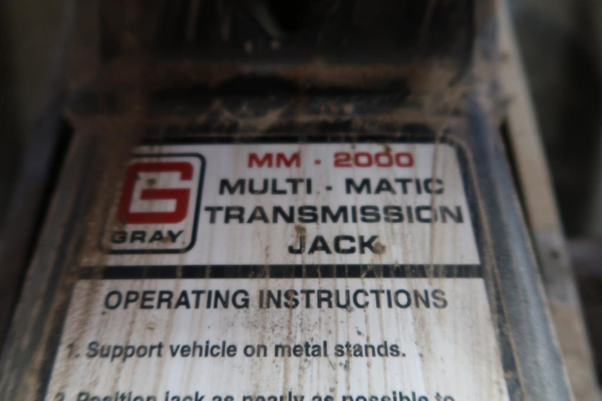 LOT: Gray Multi-Matic Transmission Jack Model MM-2000, 2200 lb. Capacity, with Accessories - Image 3 of 3