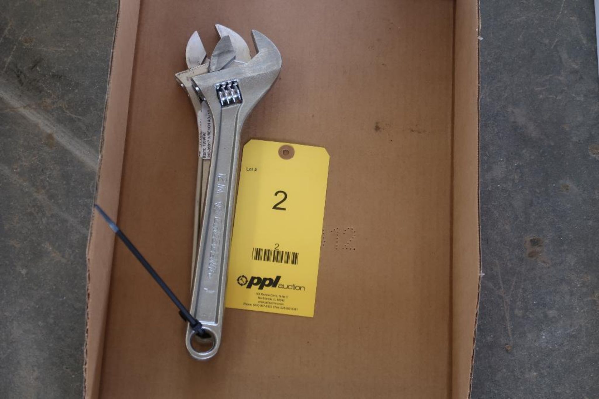LOT: (2) 12 in. Adjustable Wrenches (new)