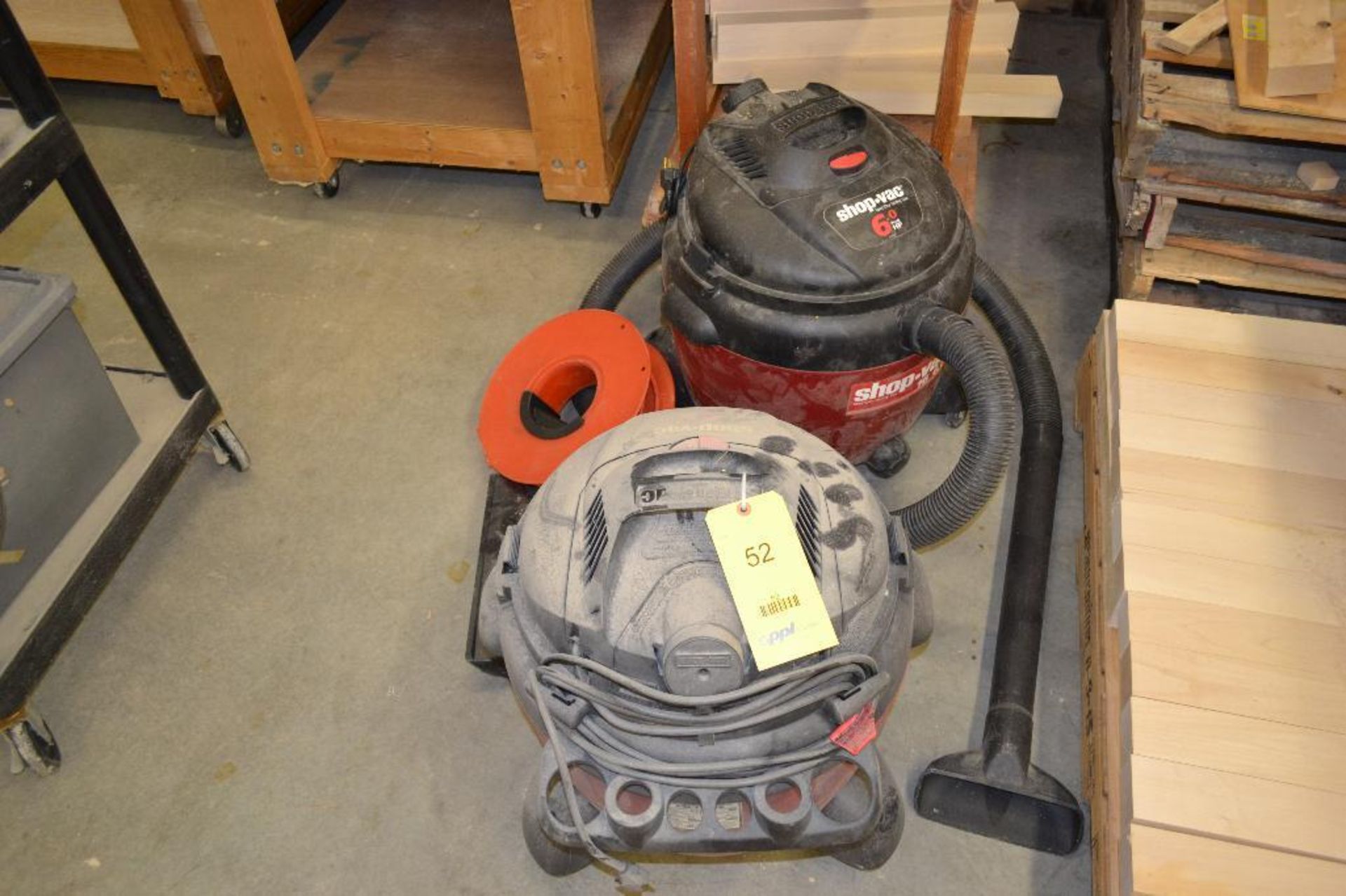 LOT: (2) Assorted Shop Vacs