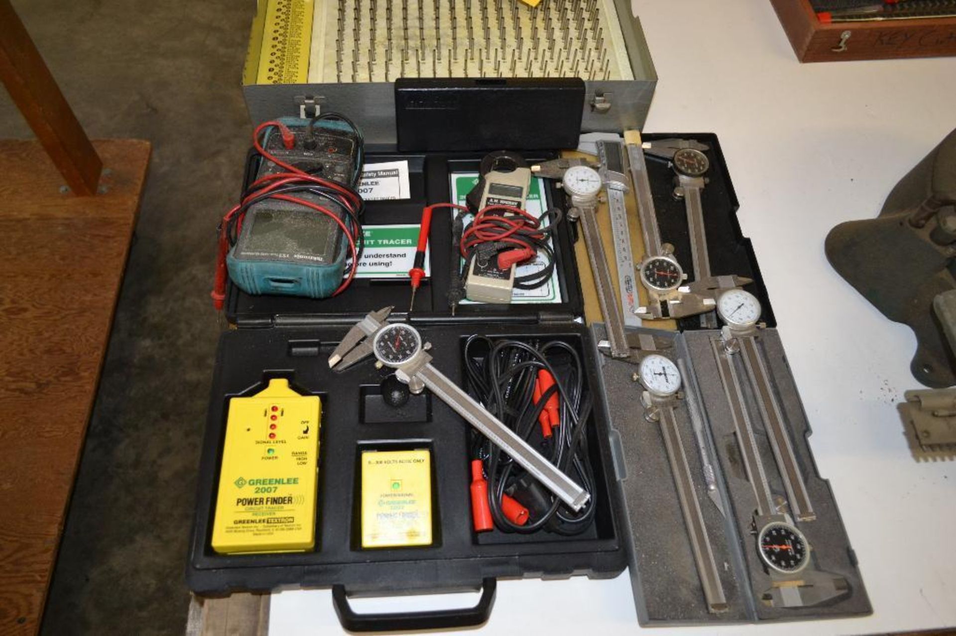 LOT: Assorted Inspection Equipment including Calipers, Pin Gauges, Precision Vise, Electrical Test G - Image 2 of 2