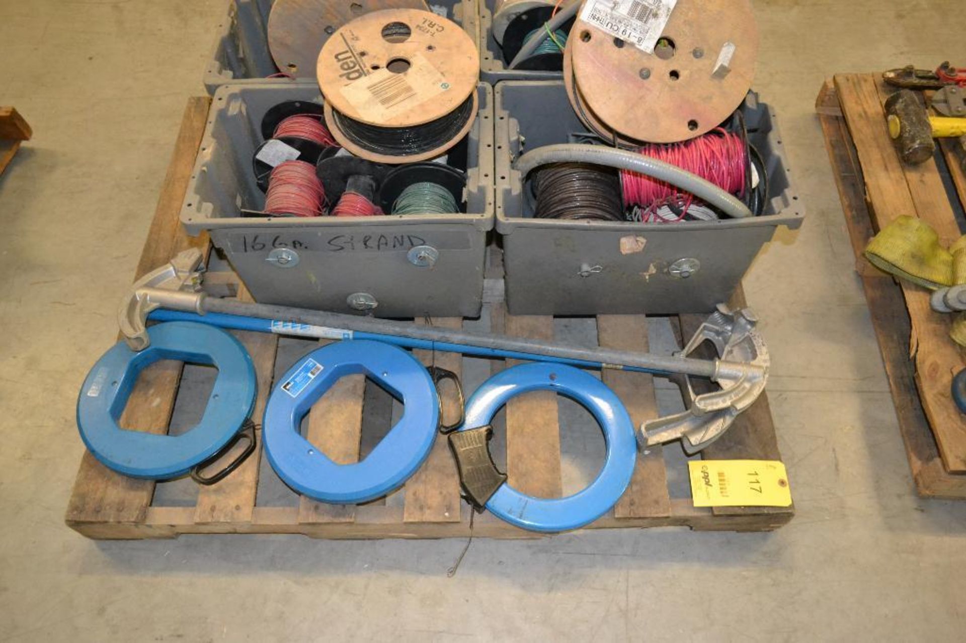 LOT: Fish Tapes, Conduit Benders, Copper Wire