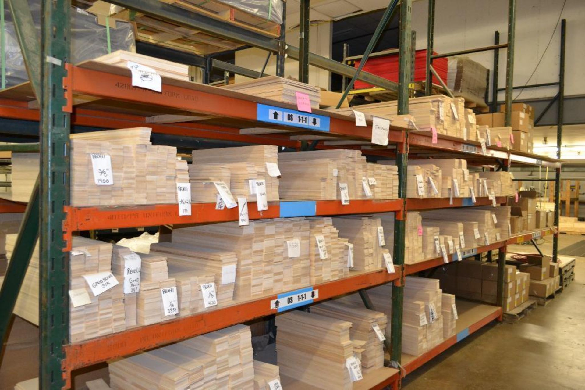 LOT: (12) Sections Assorted Pallet Rack & (4) Sections Shelving (No Contents)