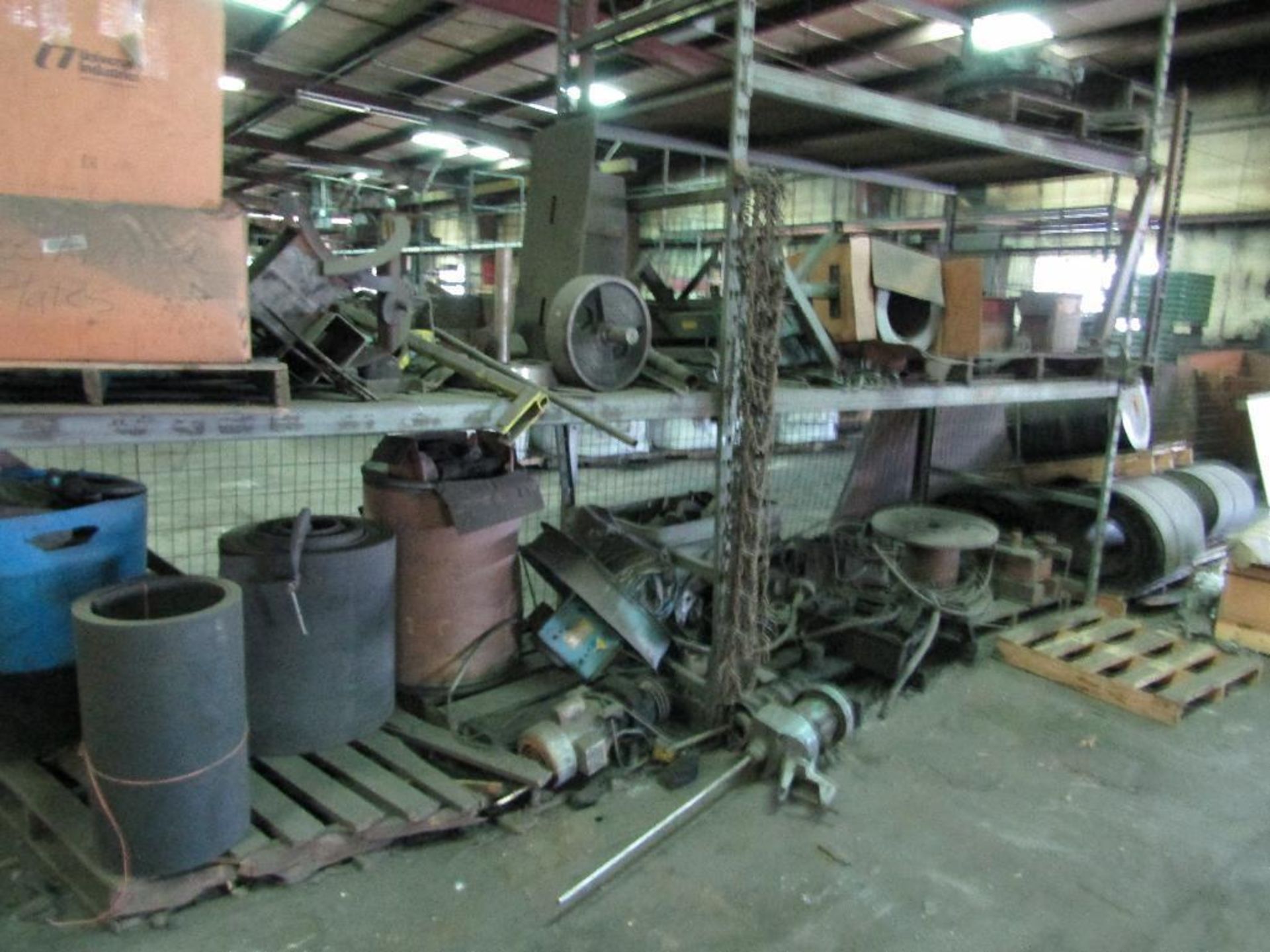 LOT: (2) Sections 8 ft. Wide x 10 ft. High x 42 in. Deep Rack, with Contents of Conveyor Belt & Part - Image 2 of 2