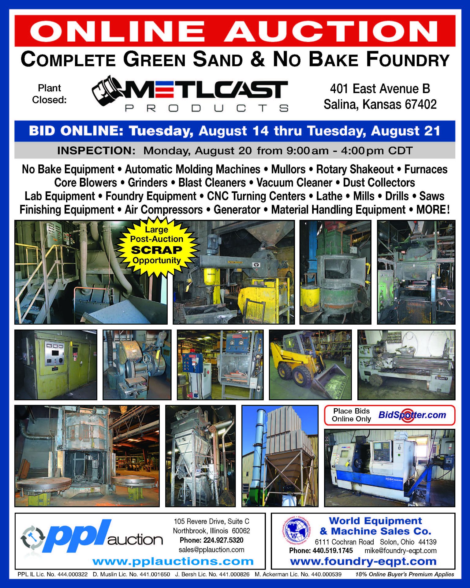 Metlcast Products: Complete Green Sand & No Bake Foundry